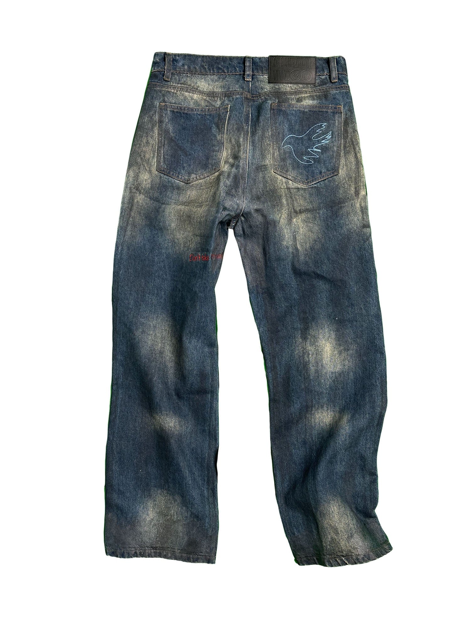 VINKID Asymmetrical Spliced Distressed Jeans, premium urban and streetwear designers apparel on PROJECTISR.com, VINKID