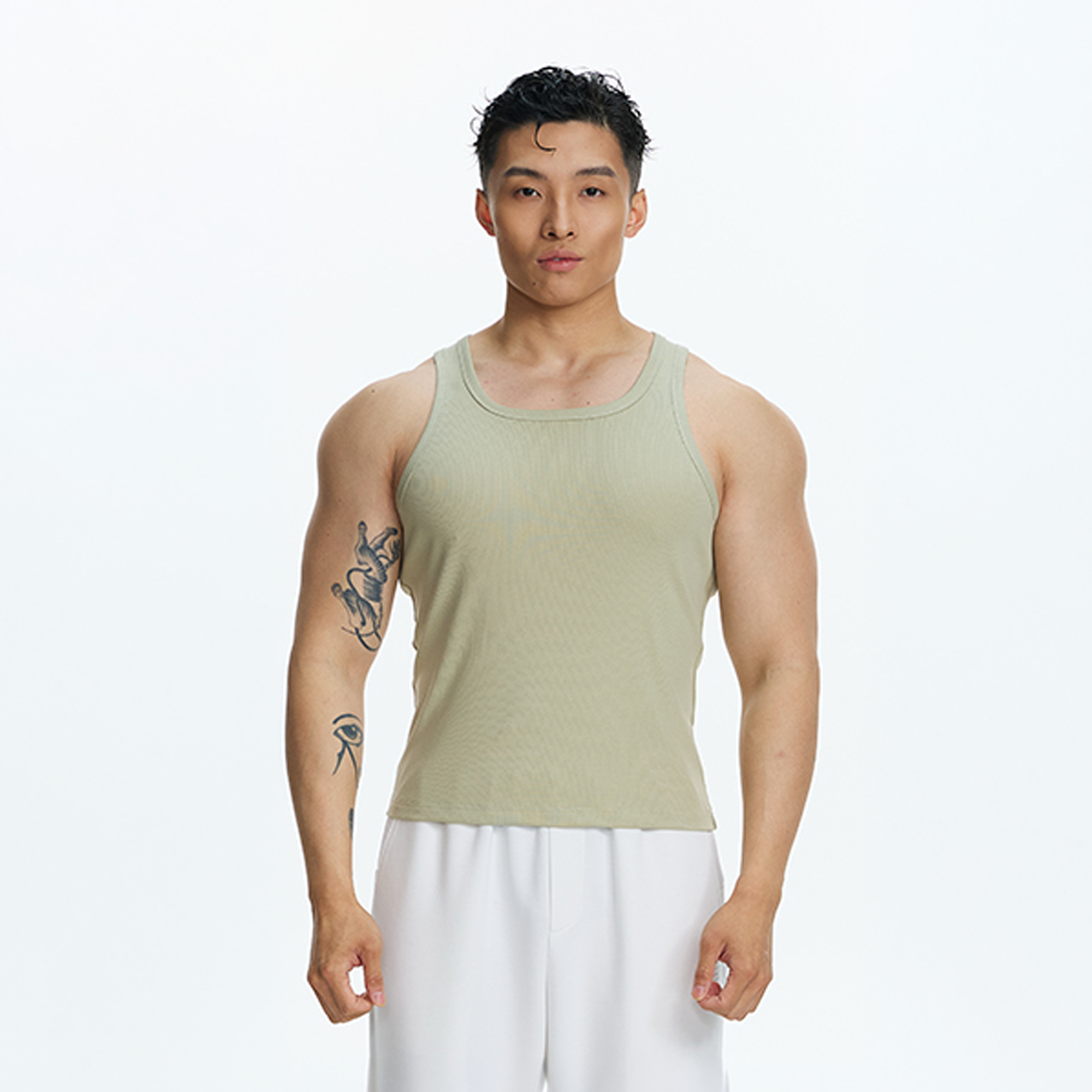 PUMPPLUS Ribbed Quick-Dry Slim Tank Top, premium urban and streetwear designers apparel on PROJECTISR.com, PUMPPLUS