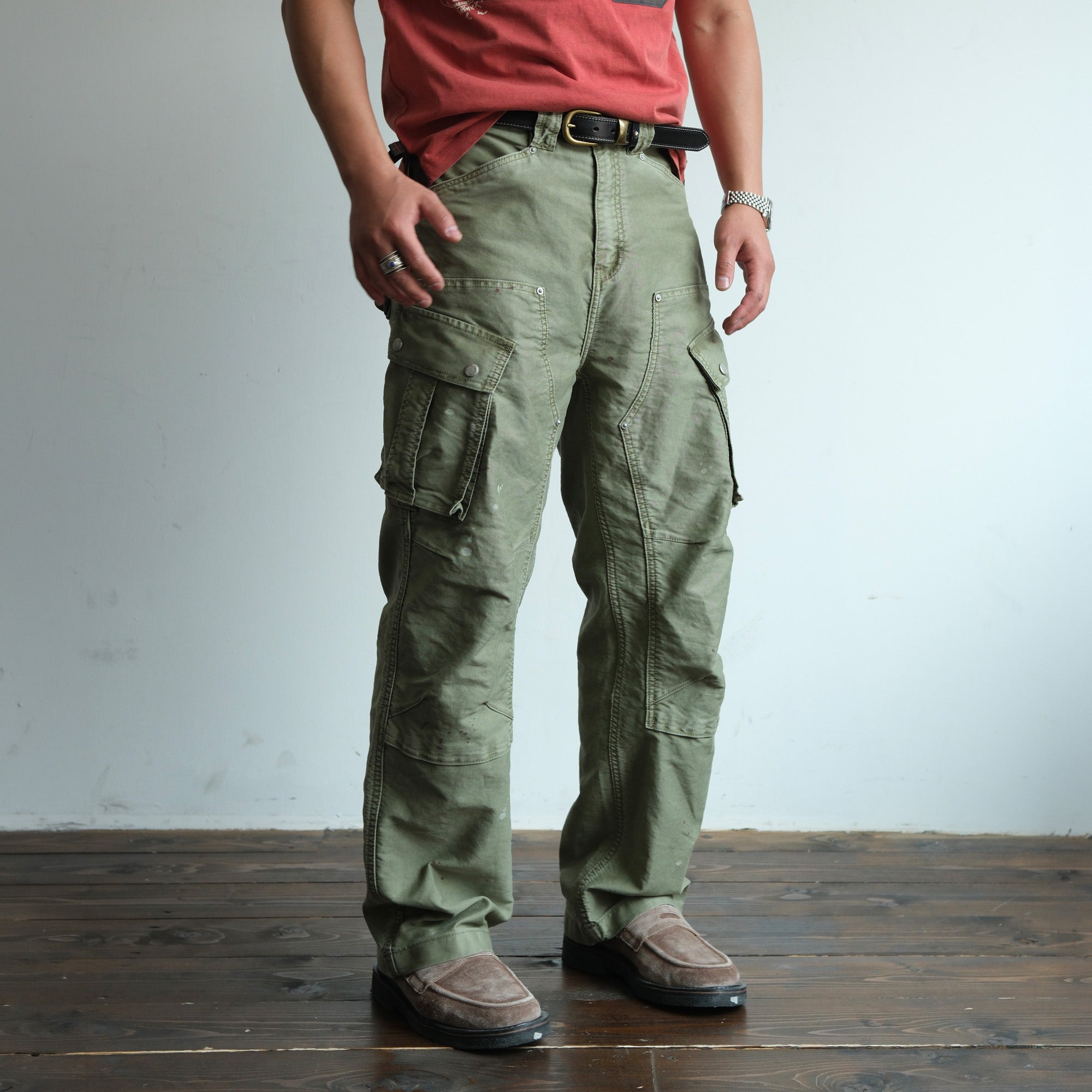 NEIGBORL Retro Washed Multi-Pocket Cargo Pants, premium urban and streetwear designers apparel on PROJECTISR.com, NEIGBORL