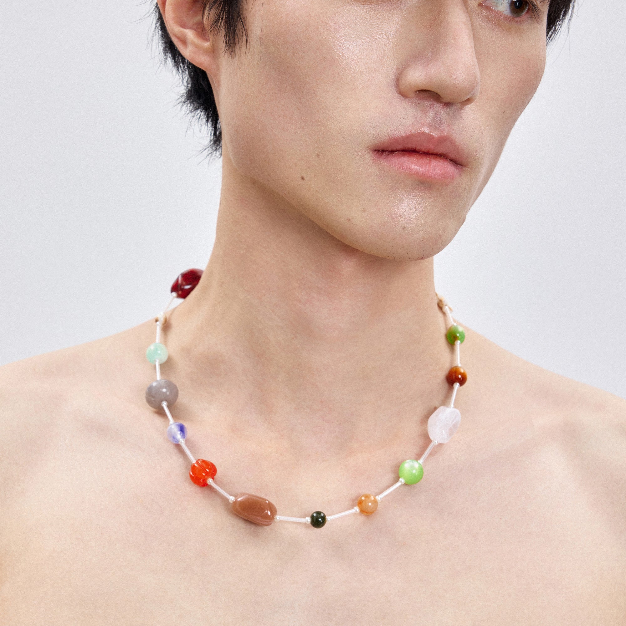 TUIMU Beaded Gemstone Necklace, premium urban and streetwear designers apparel on PROJECTISR.com, TUIMU