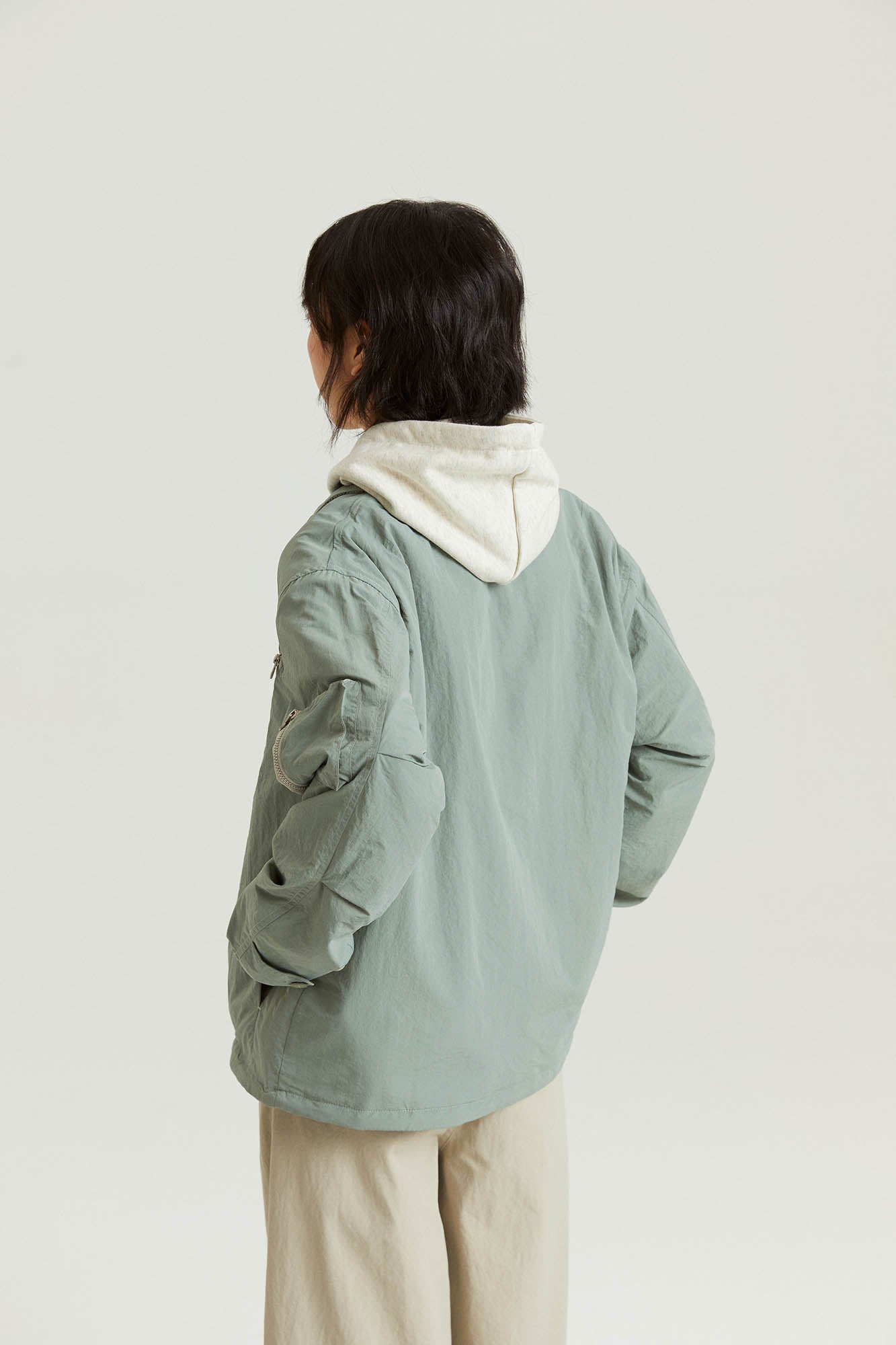 ONADAILYBASIS Reversible Utility & Herringbone Wool-Blend Jacket