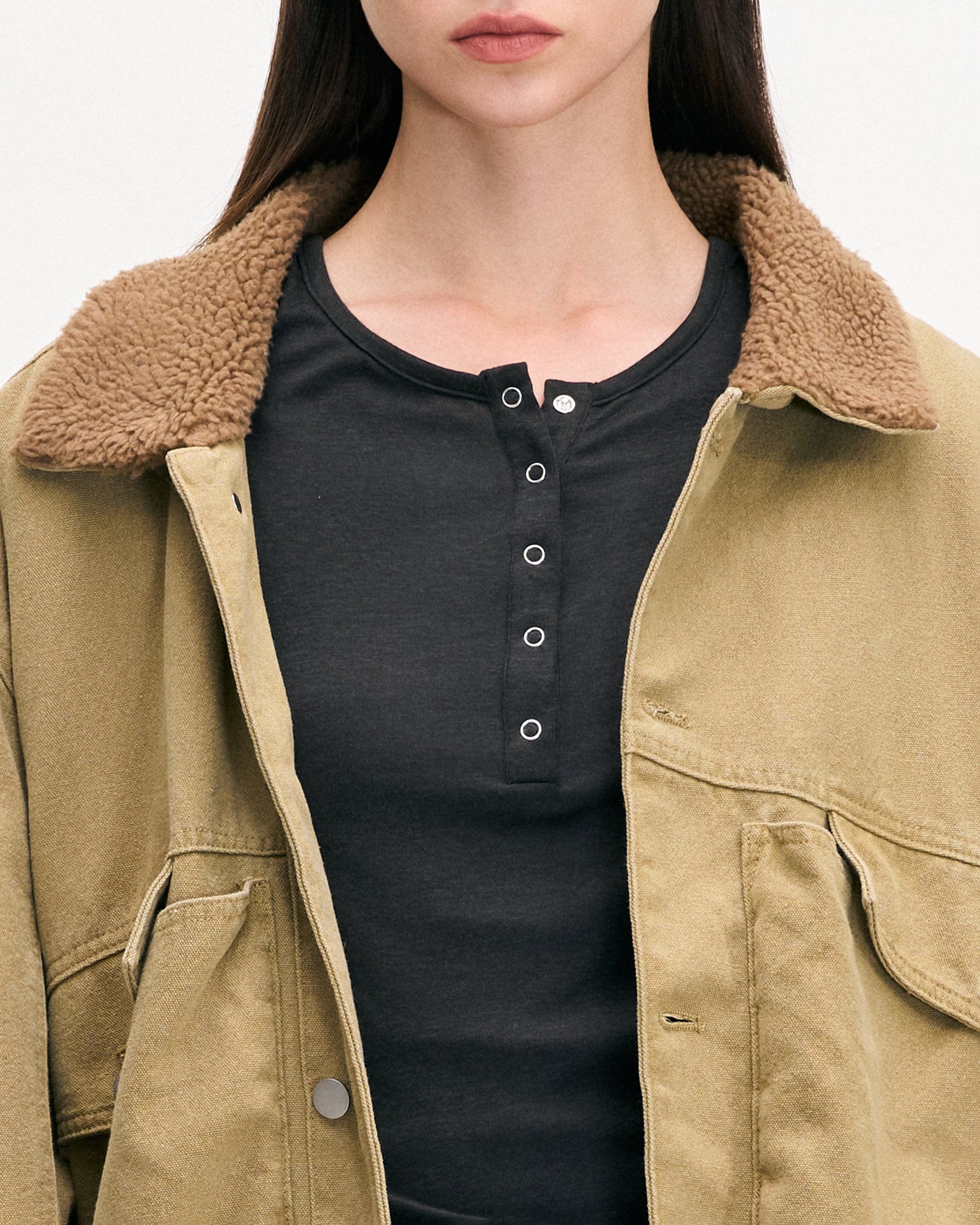 LEONSENSE Big Pocket Fleece-Lined Barn Jacket, premium urban and streetwear designers apparel on PROJECTISR.com, LEONSENSE