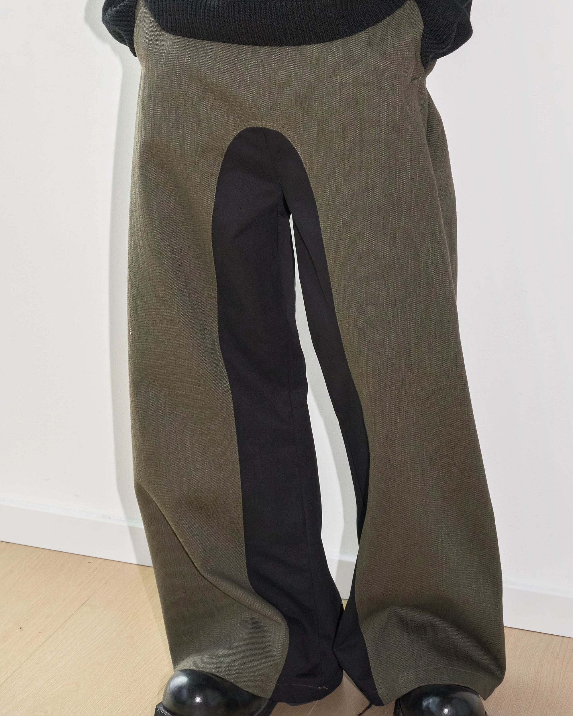 49PERCENT Paneled Color Blocked Zipper Pants, premium urban and streetwear designers apparel on PROJECTISR.com, 49PERCENT