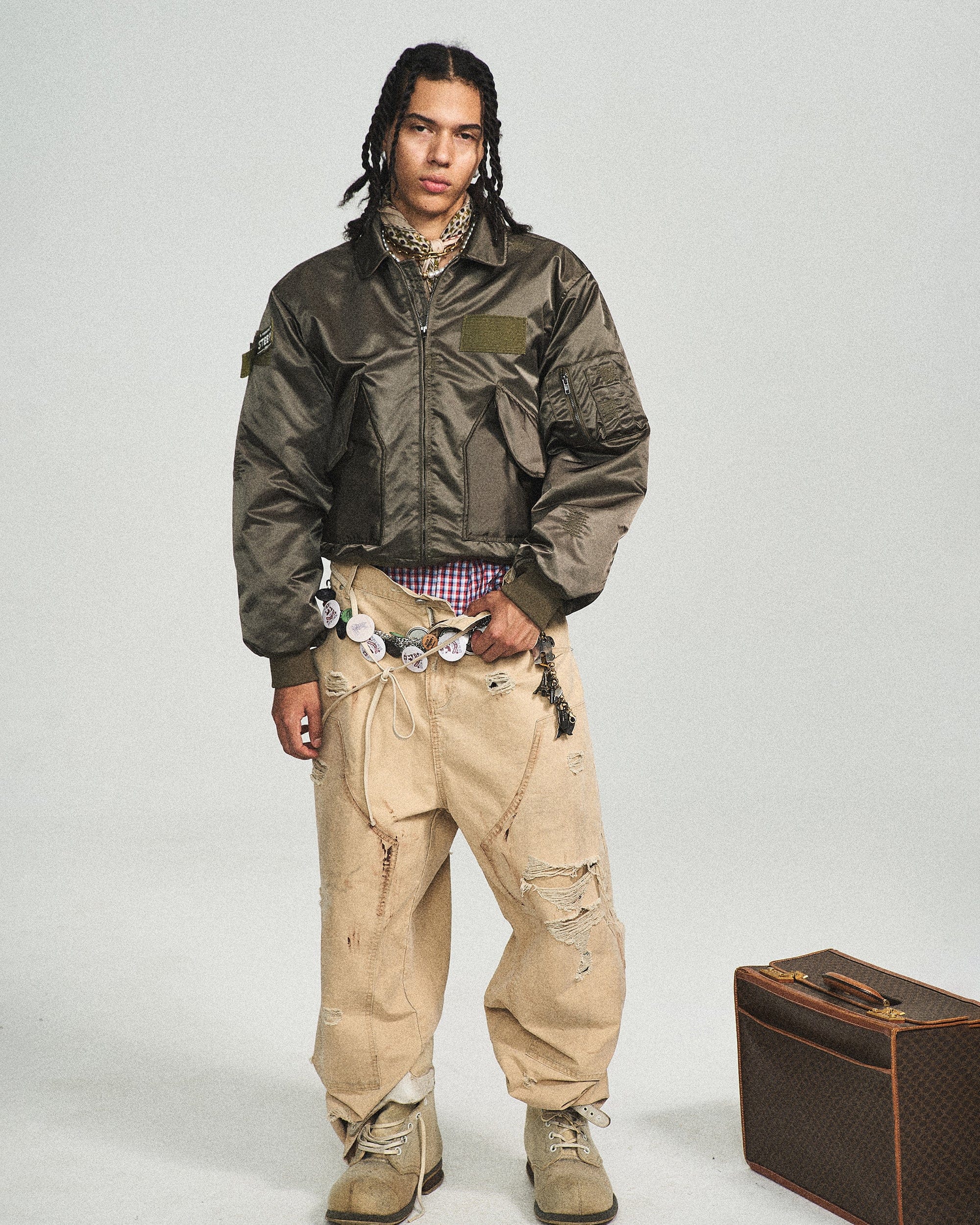 STEEPC Camo MA2 Multi-Pocket Patchwork Reversible Jacket, premium urban and streetwear designers apparel on PROJECTISR.com, STEEPC