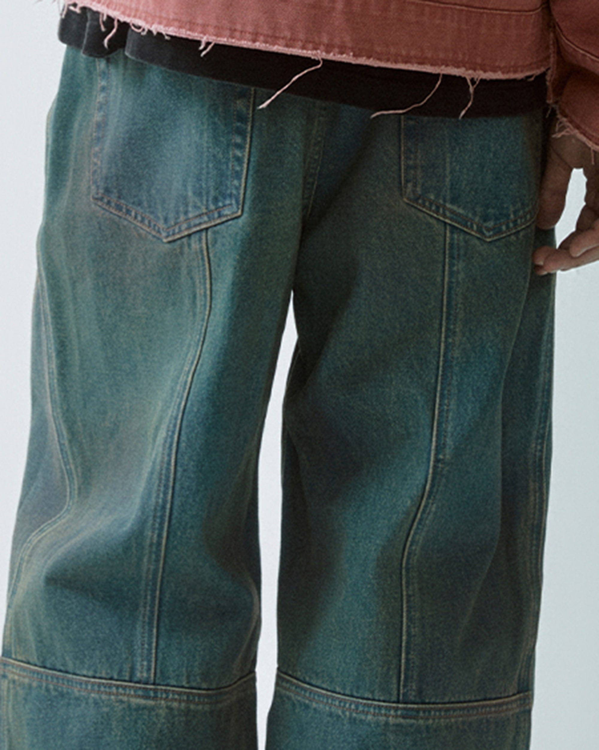 F2CE Deconstructed Washed Pants, premium urban and streetwear designers apparel on PROJECTISR.com, F2CE