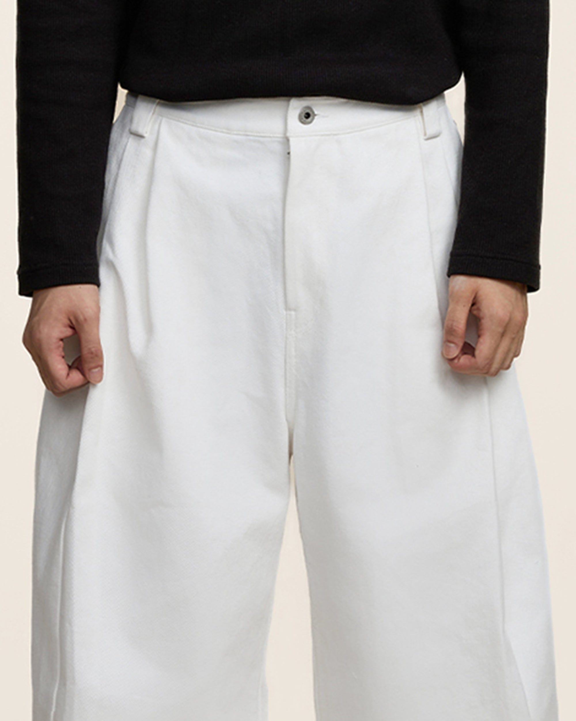 OPICLOTH Crinkled Wide-Leg Pants, premium urban and streetwear designers apparel on PROJECTISR.com, OPICLOTH