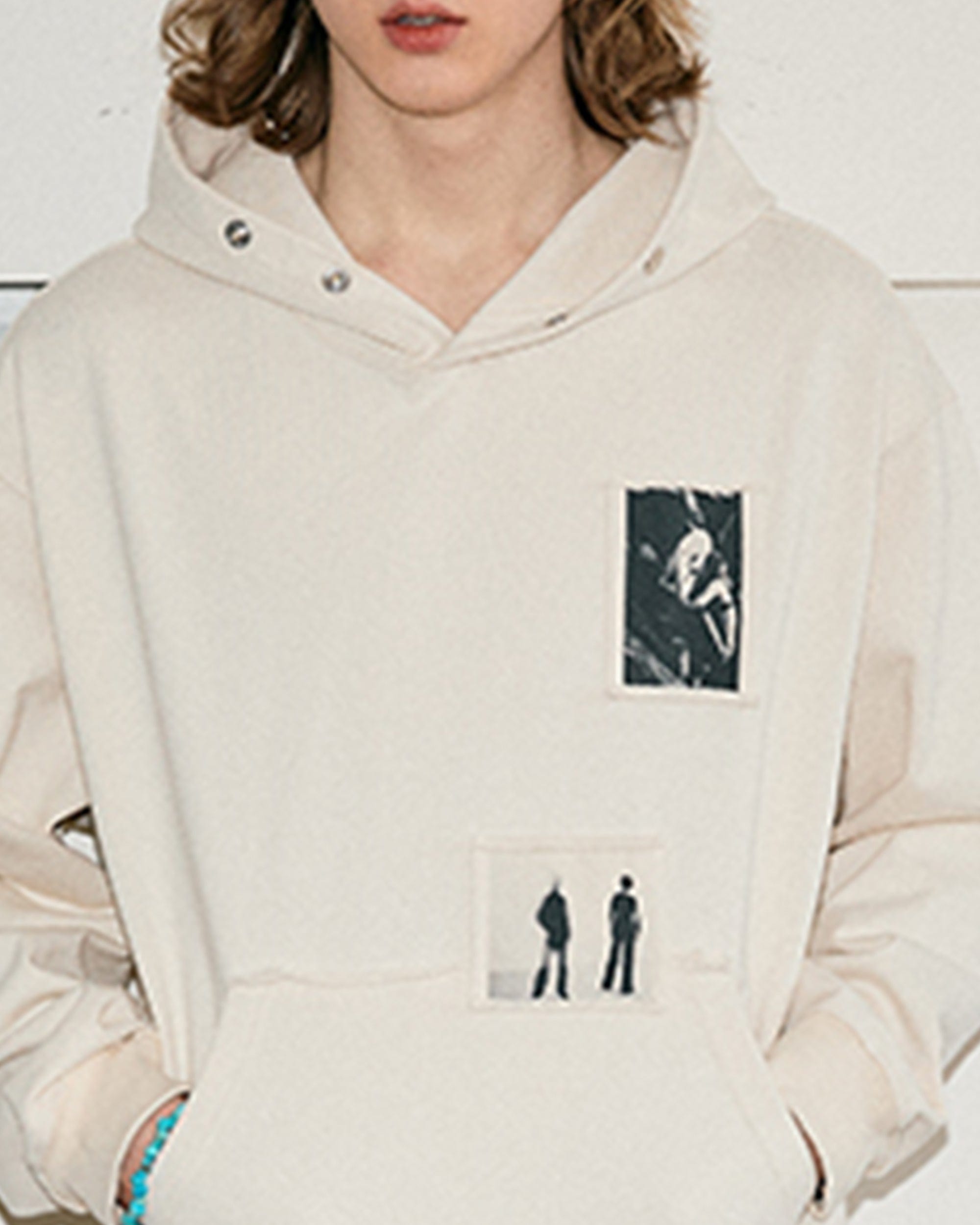 KREATE Abstract Graphics Patchwork Hoodie, premium urban and streetwear designers apparel on PROJECTISR.com, KREATE