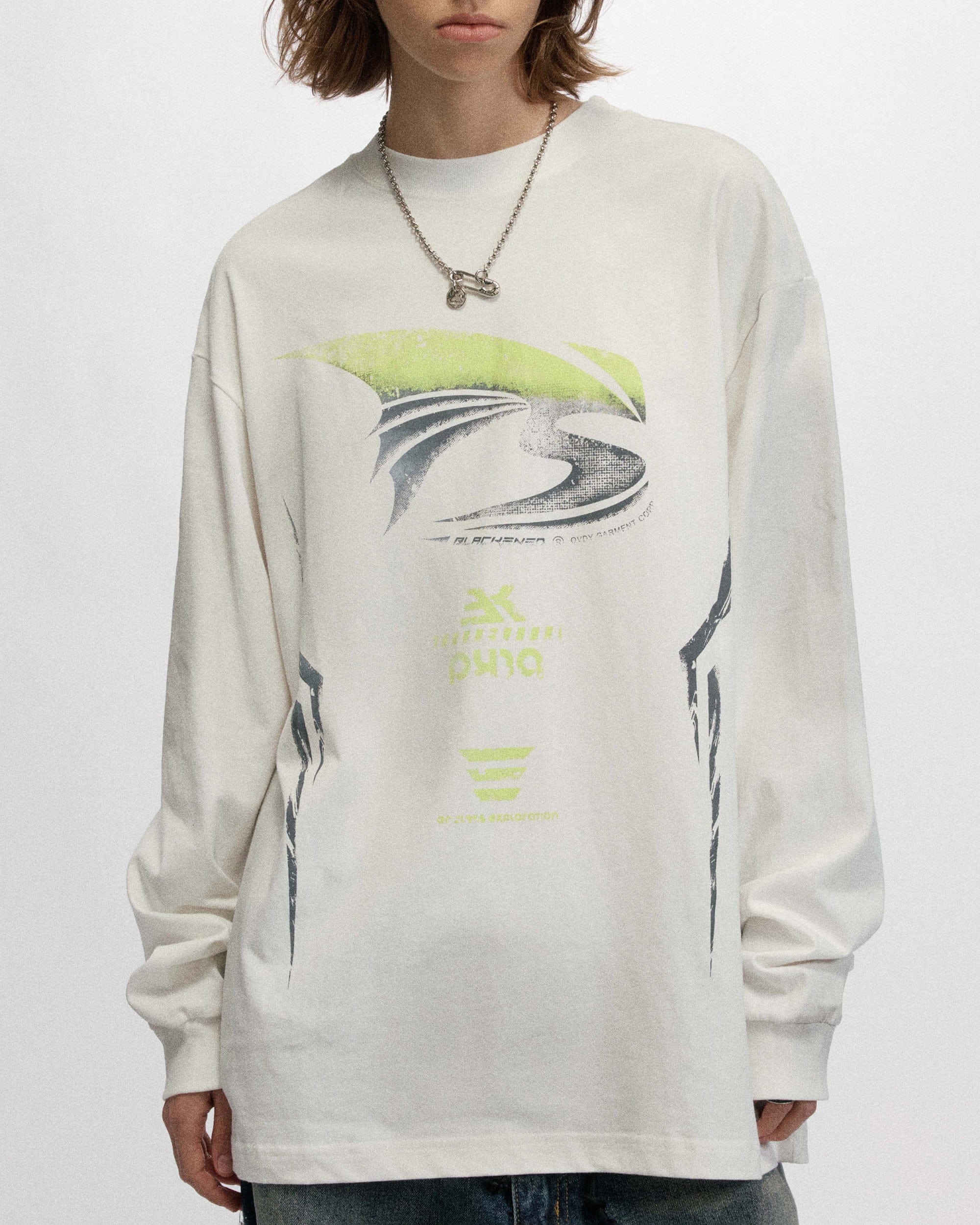 OVDY Faded Racing Graphics Long-Sleeve Tee, premium urban and streetwear designers apparel on PROJECTISR.com, OVDY
