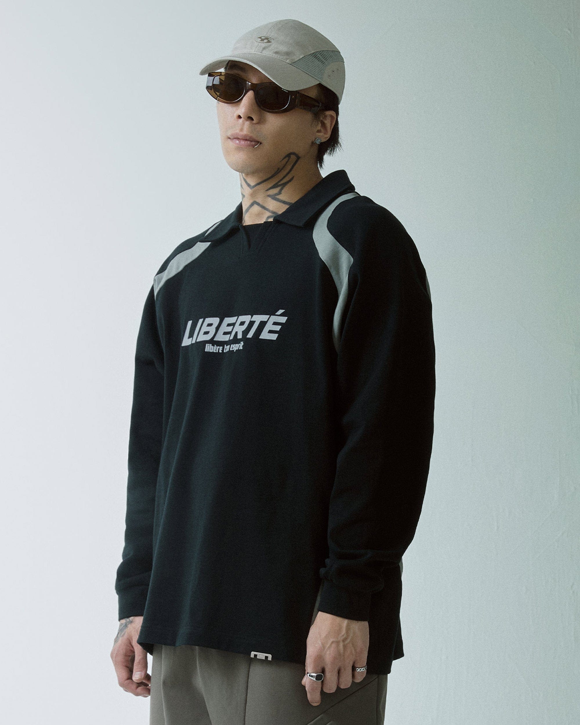 F2CE Retro Deconstructed Raglan Long-Sleeve Tee, premium urban and streetwear designers apparel on PROJECTISR.com, F2CE