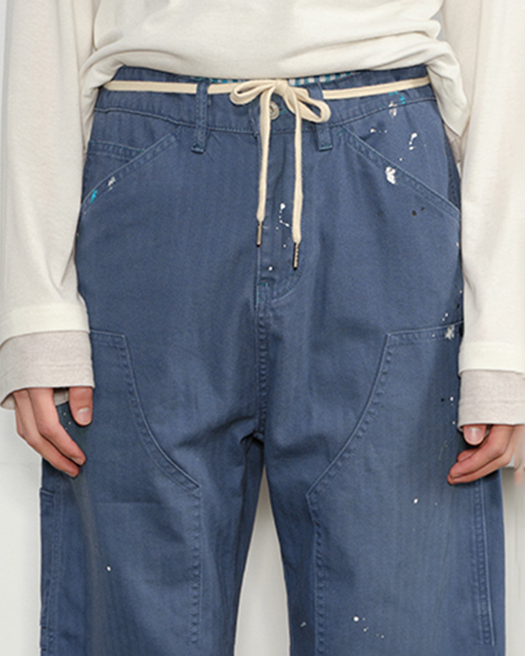 KREATE Paint-Splattered Double-Knee Pants, premium urban and streetwear designers apparel on PROJECTISR.com, KREATE