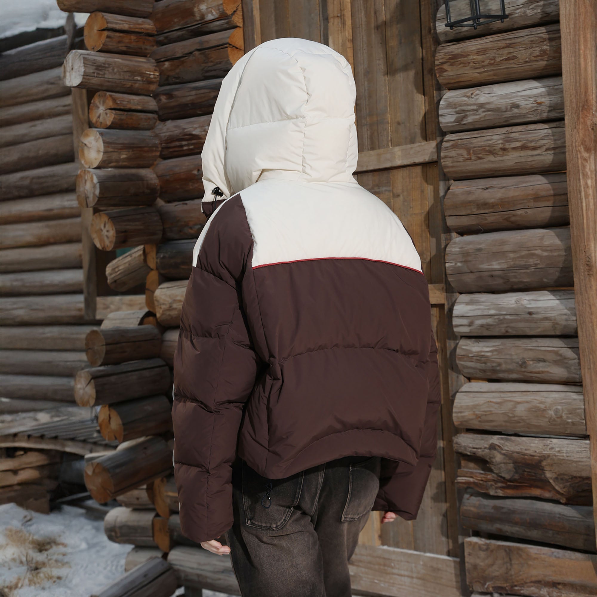 ERROR CODE ROBOT Contrast Cropped Down Jacket, premium urban and streetwear designers apparel on PROJECTISR.com, ERROR CODE ROBOT