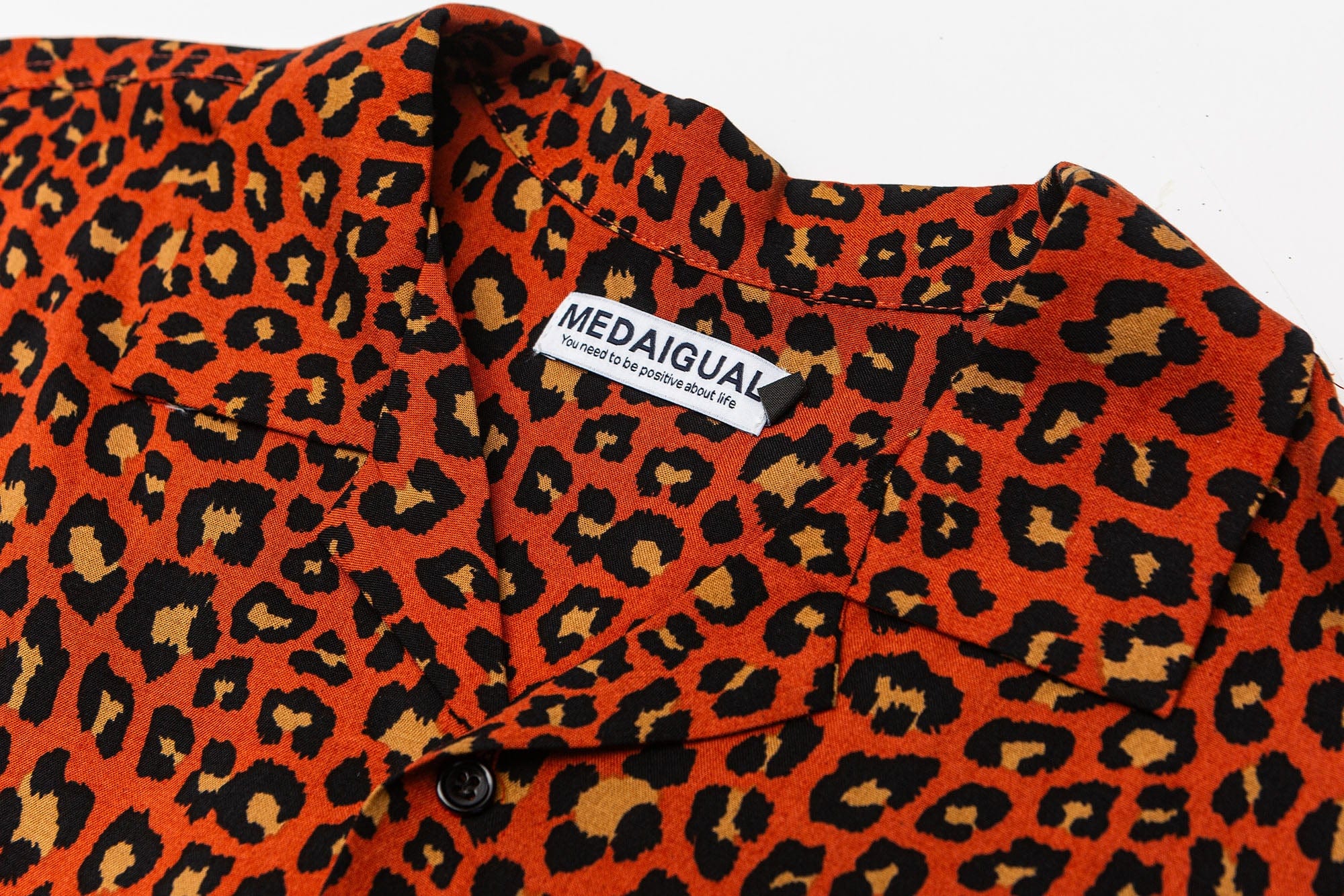 ME DA IGUAL Retro Leopard Full-Print Cuban Half Shirt, premium urban and streetwear designers apparel on PROJECTISR.com, ME DA IGUAL