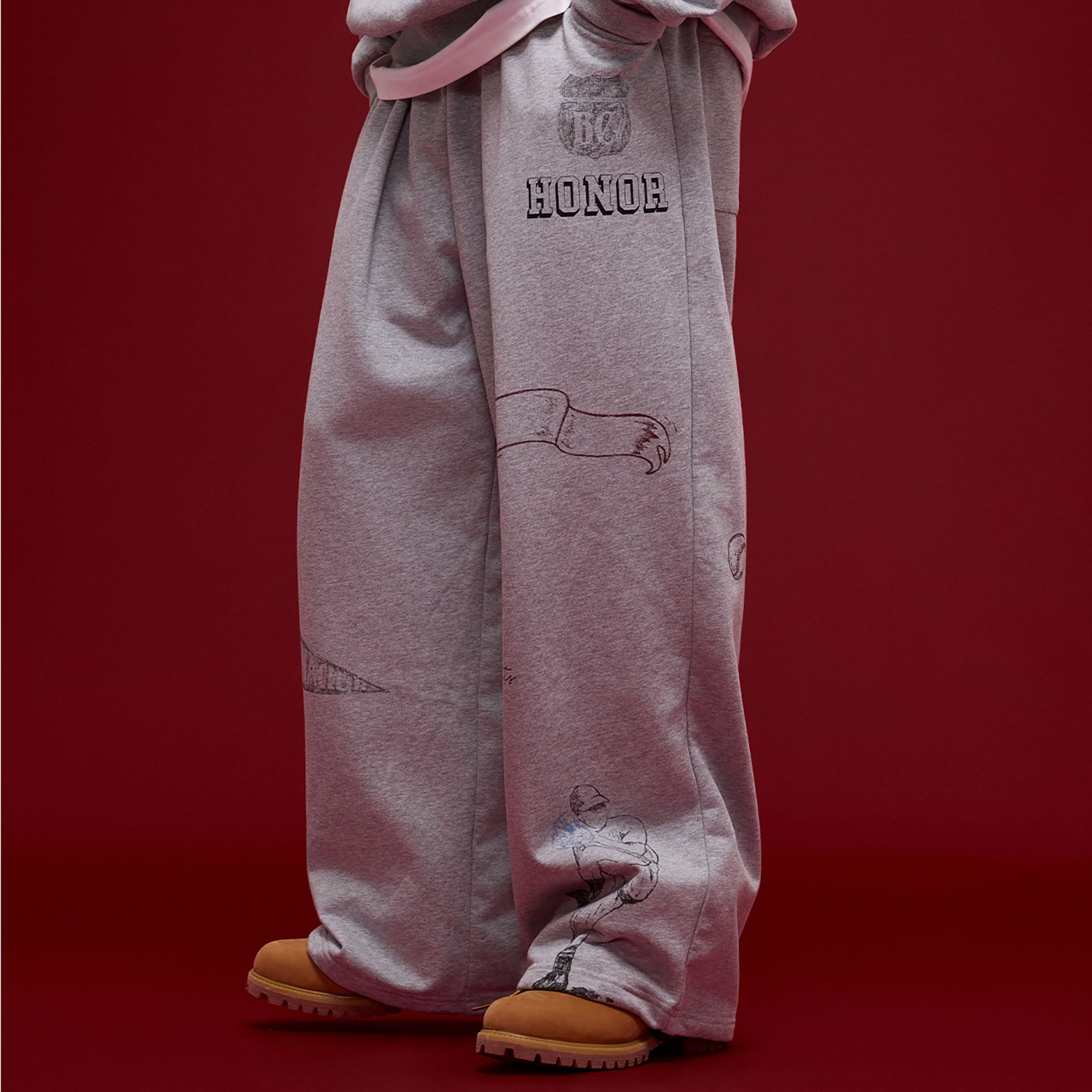 BANANA CLUB Classic Doodle Graphic Sweatpants