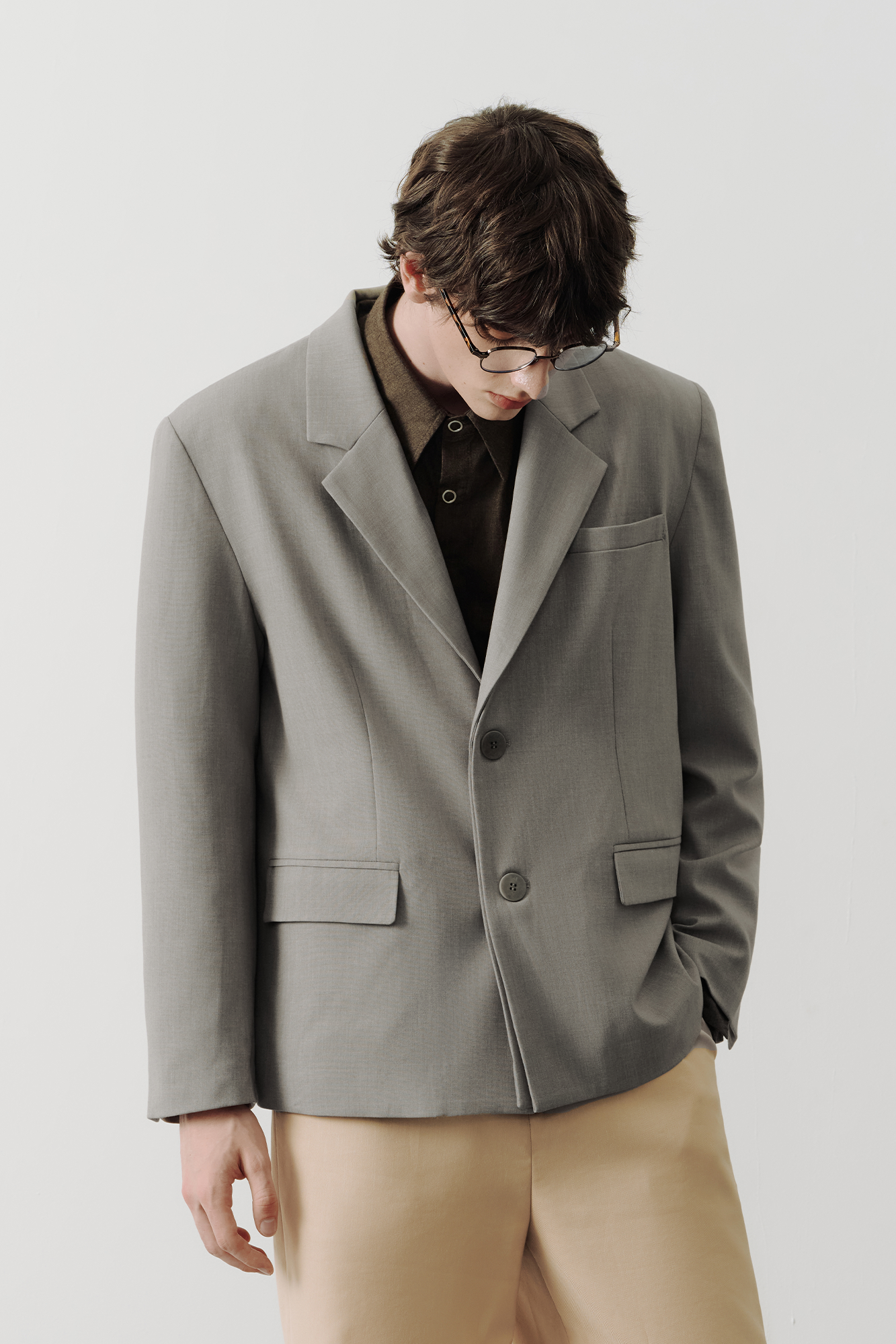 SAME FLOW Classic V-Neck Tailored Blazer