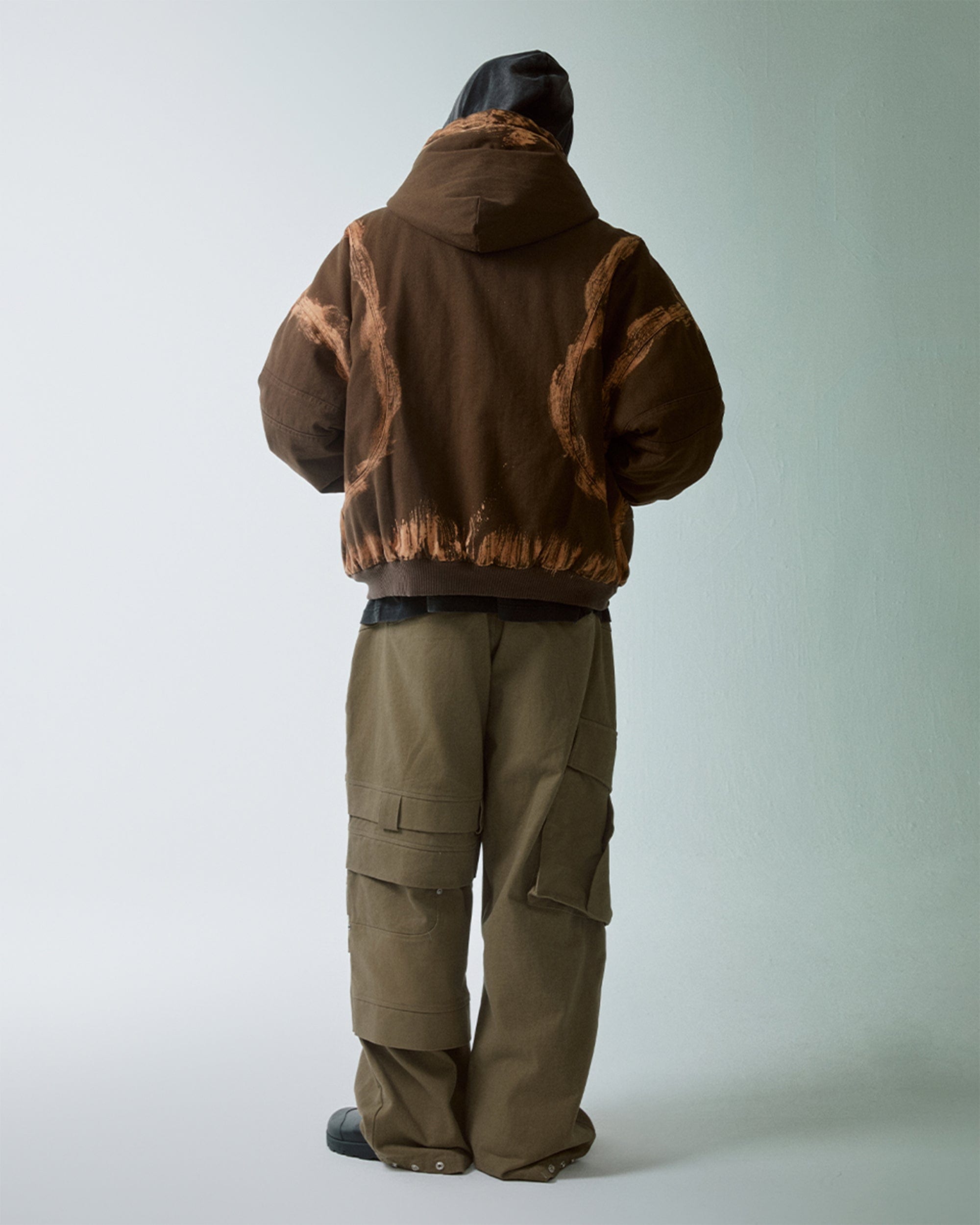 F2CE Asymmetrical Crinkled Cargo Pants, premium urban and streetwear designers apparel on PROJECTISR.com, F2CE