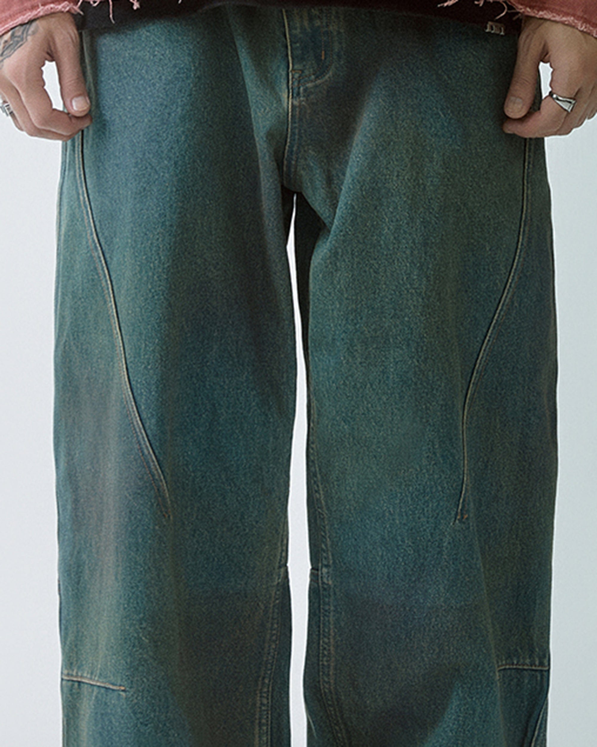 F2CE Deconstructed Washed Pants, premium urban and streetwear designers apparel on PROJECTISR.com, F2CE
