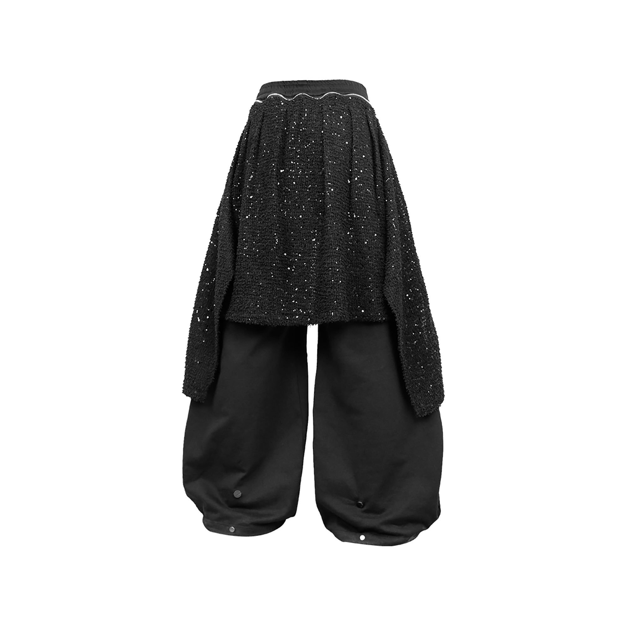 RELABEL Detachable Diamond Drape Oversized Sweatpants, premium urban and streetwear designers apparel on PROJECTISR.com, RELABEL