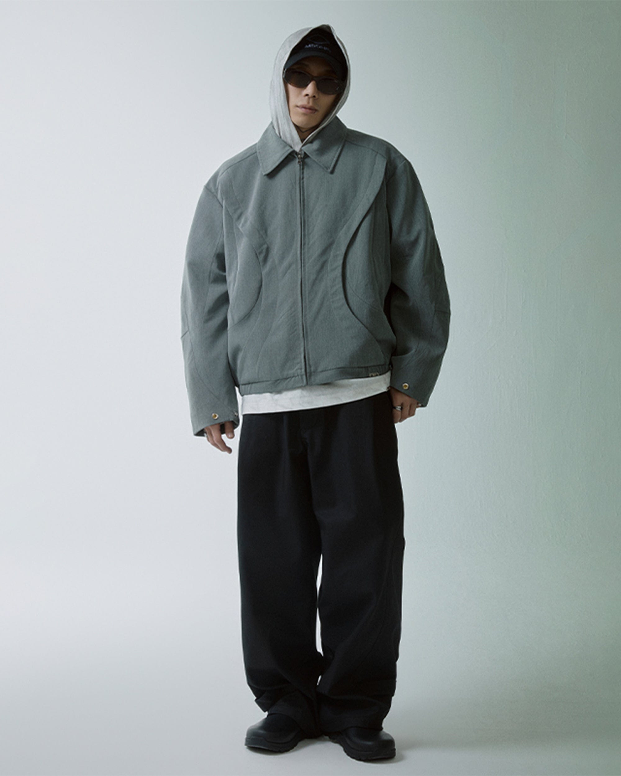 F2CE Deconstructed Layered Zip-Up Jacket, premium urban and streetwear designers apparel on PROJECTISR.com, F2CE