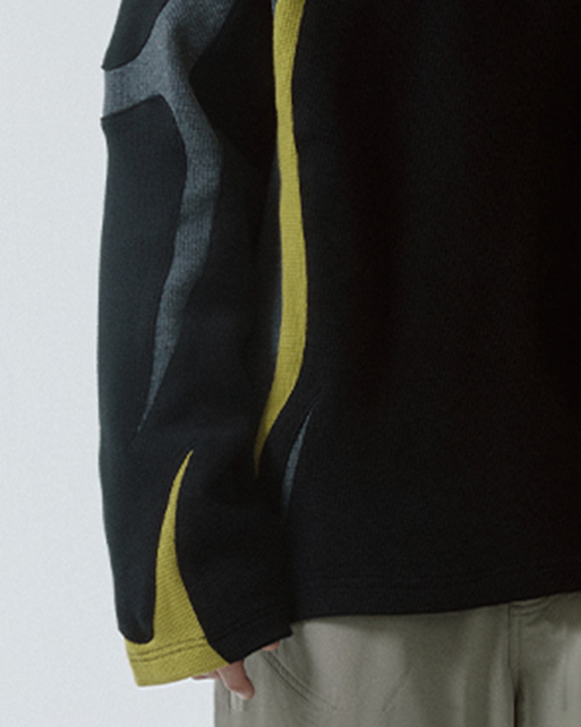 F2CE Modern Deconstructed Waffle Sweatshirt, premium urban and streetwear designers apparel on PROJECTISR.com, F2CE