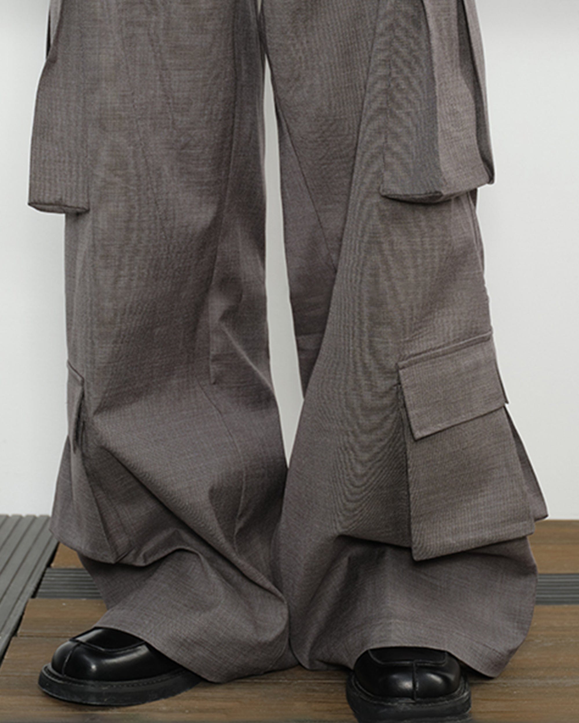 KREATE Multi-Pocket Wide-Leg Cargo Trousers, premium urban and streetwear designers apparel on PROJECTISR.com, KREATE