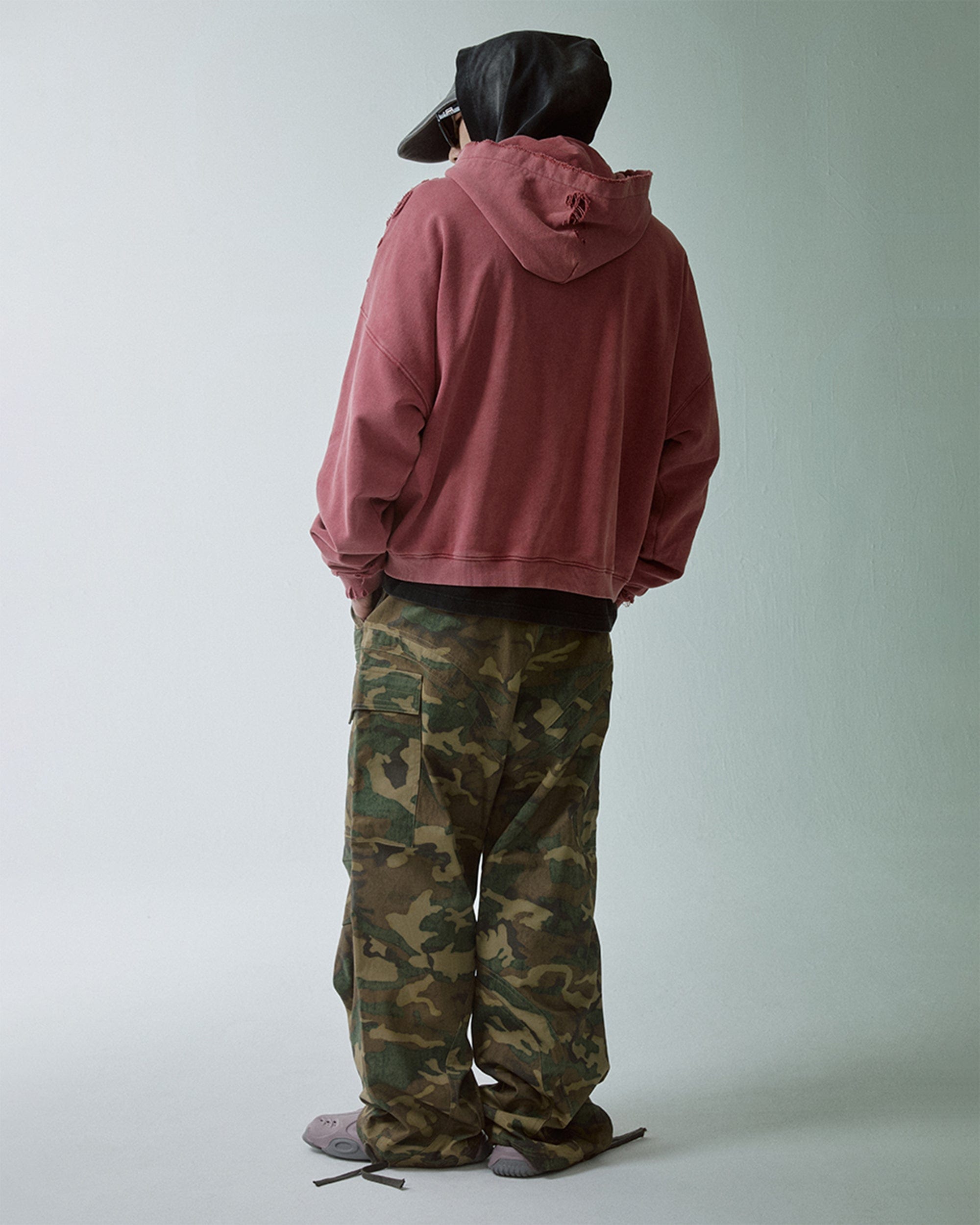F2CE Wide-Leg Draw-String Camo Cargo Pants, premium urban and streetwear designers apparel on PROJECTISR.com, F2CE