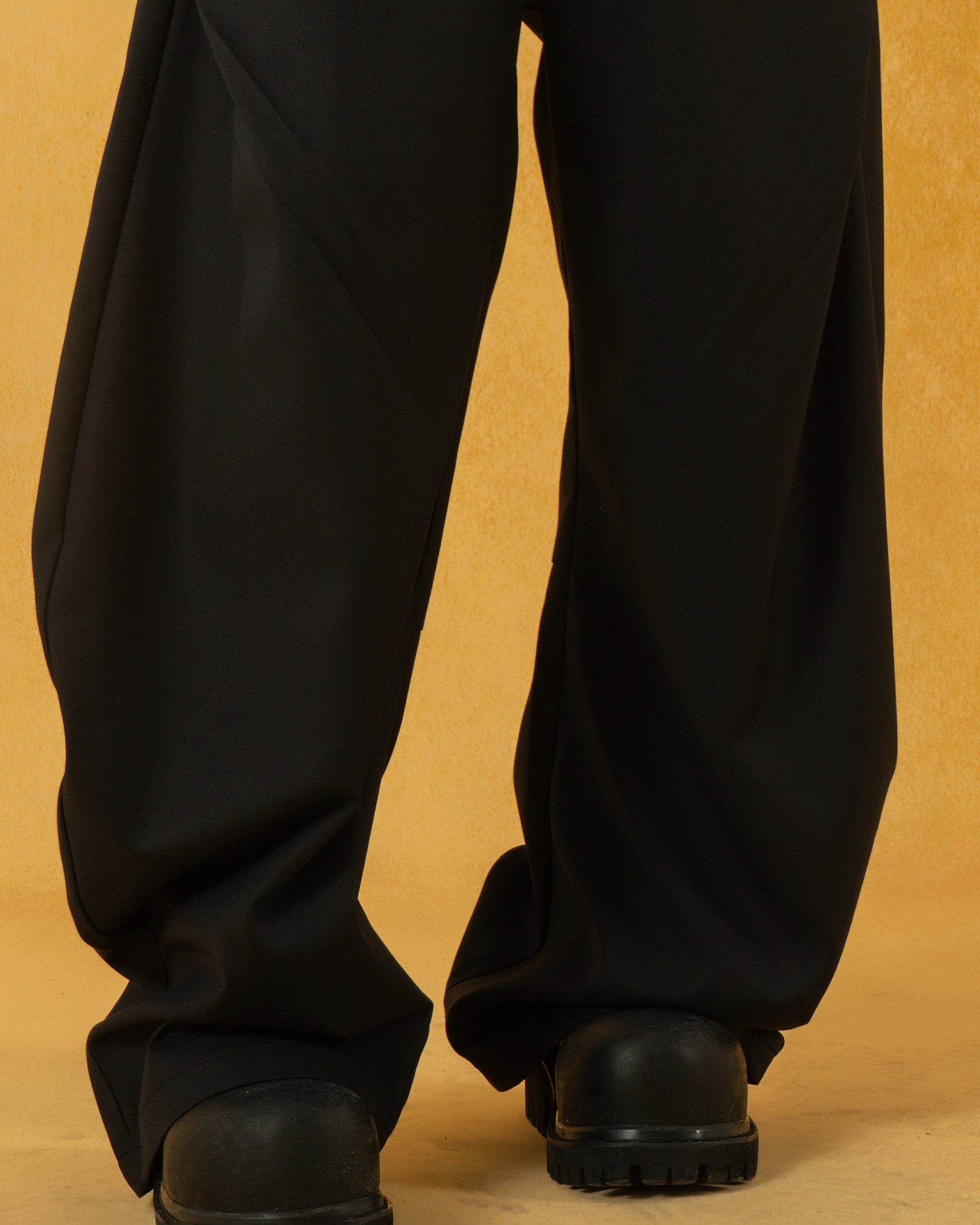 CLP Curved Crinkled Floor-Length Trousers, premium urban and streetwear designers apparel on PROJECTISR.com, CLP