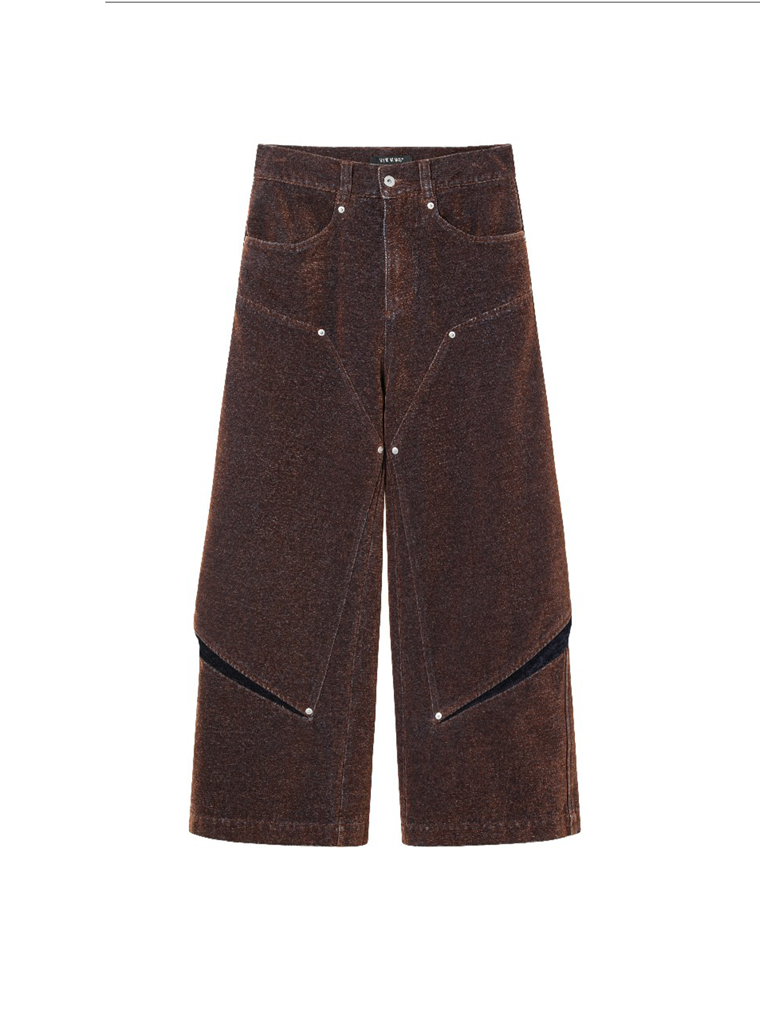 ALVNG AR ANTS Flocked Double-Knee Denim Pants