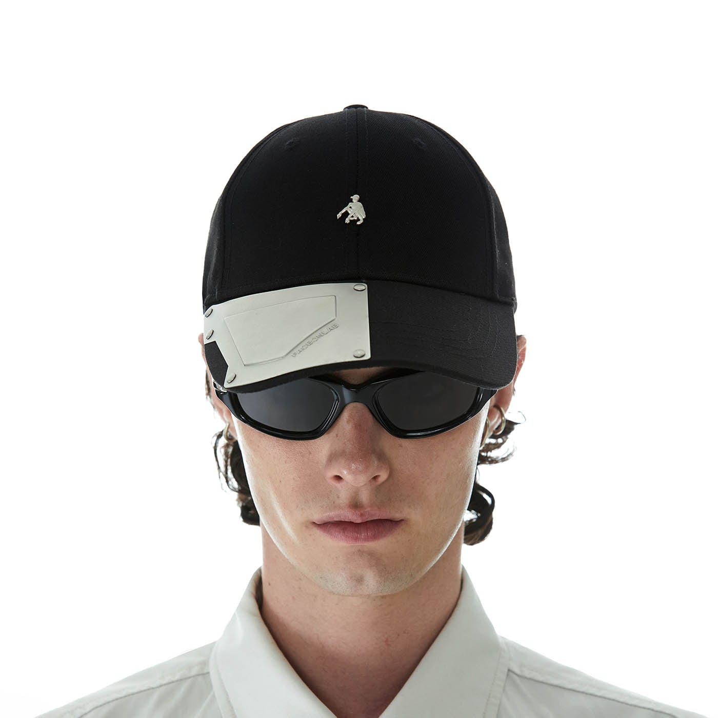 FACEONLAB Metal Plate LOGO Cap Black, premium urban and streetwear designers apparel on PROJECTISR.com, FACEONLAB