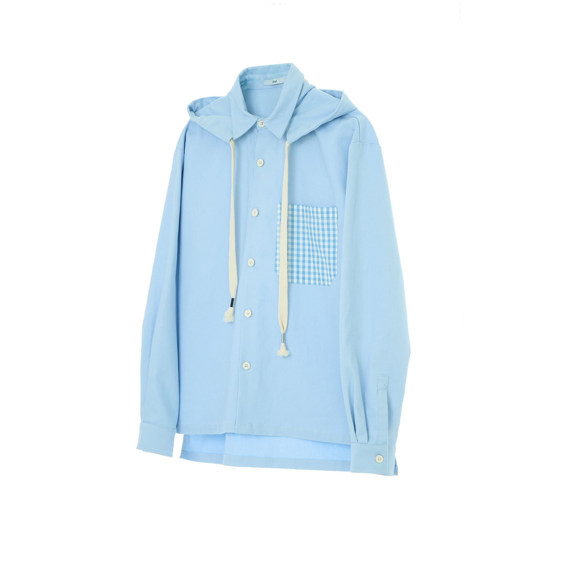 WIID Checks Pocket Hooded Shirt, premium urban and streetwear designers apparel on PROJECTISR.com, WIID