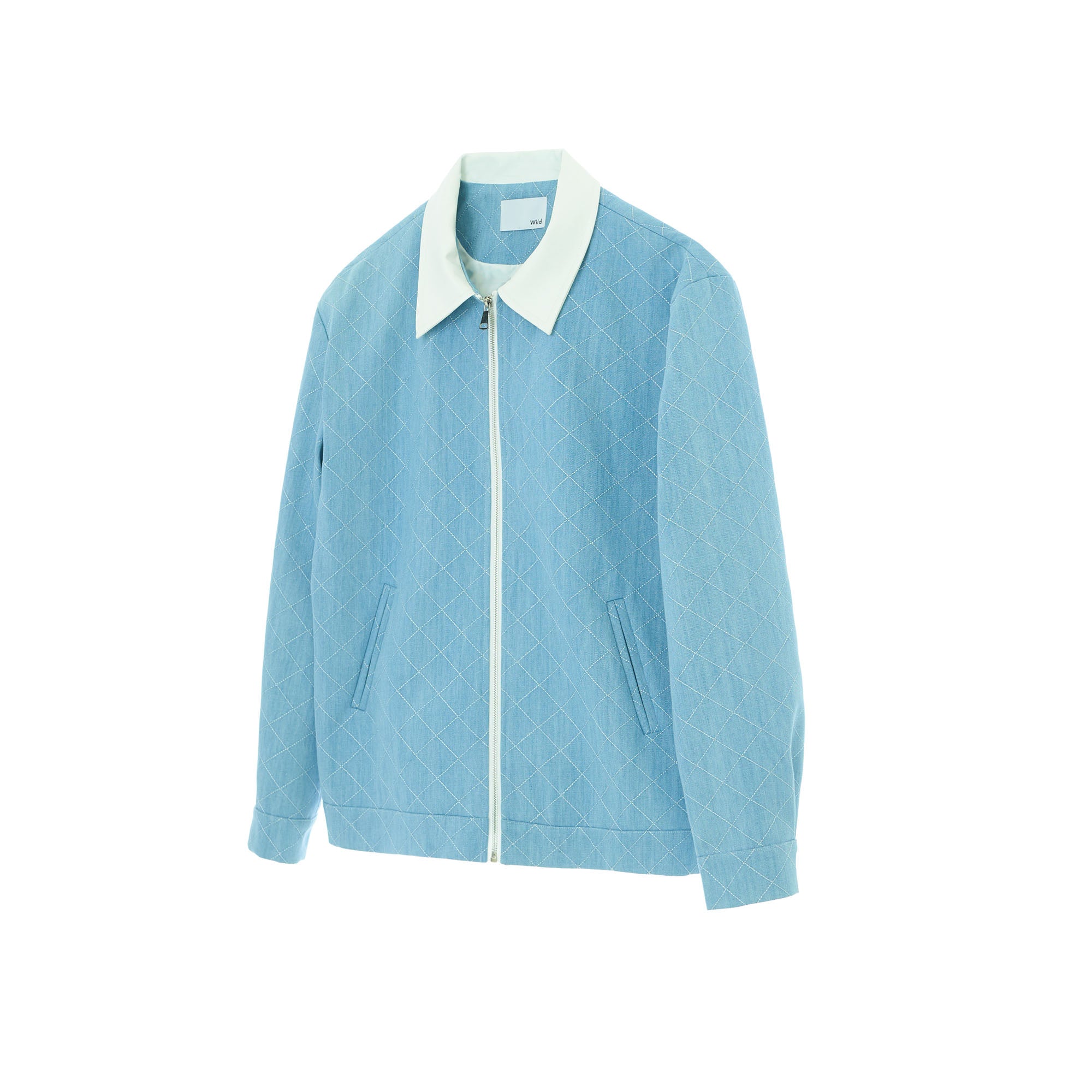 WIID Quilt-Stitch Contrast Collar Jacket, premium urban and streetwear designers apparel on PROJECTISR.com, WIID