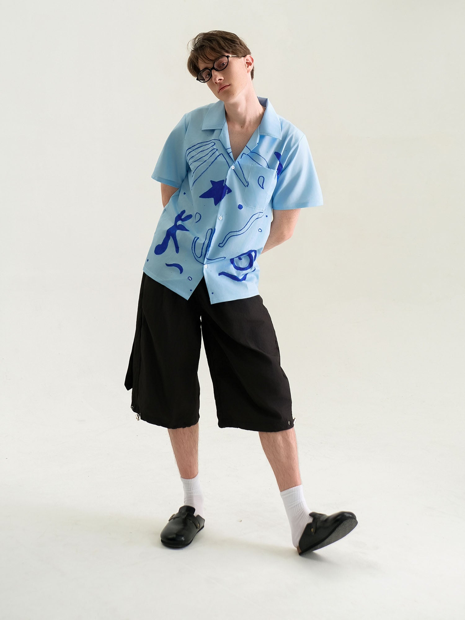 WIID Oceanic Doodle Graphic Half Shirt, premium urban and streetwear designers apparel on PROJECTISR.com, WIID