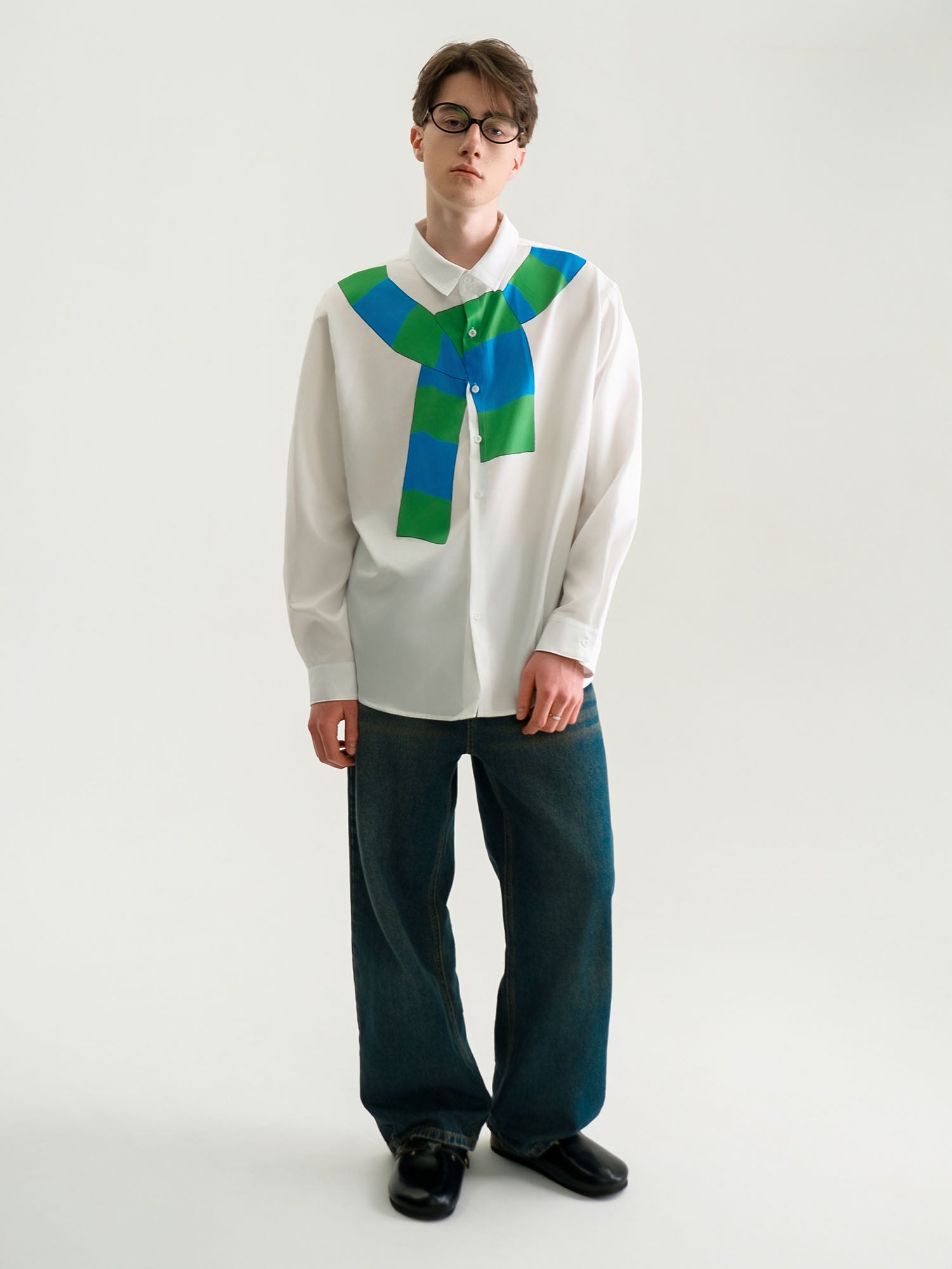 WIID Knotted Scarf Graphic Shirt, premium urban and streetwear designers apparel on PROJECTISR.com, WIID