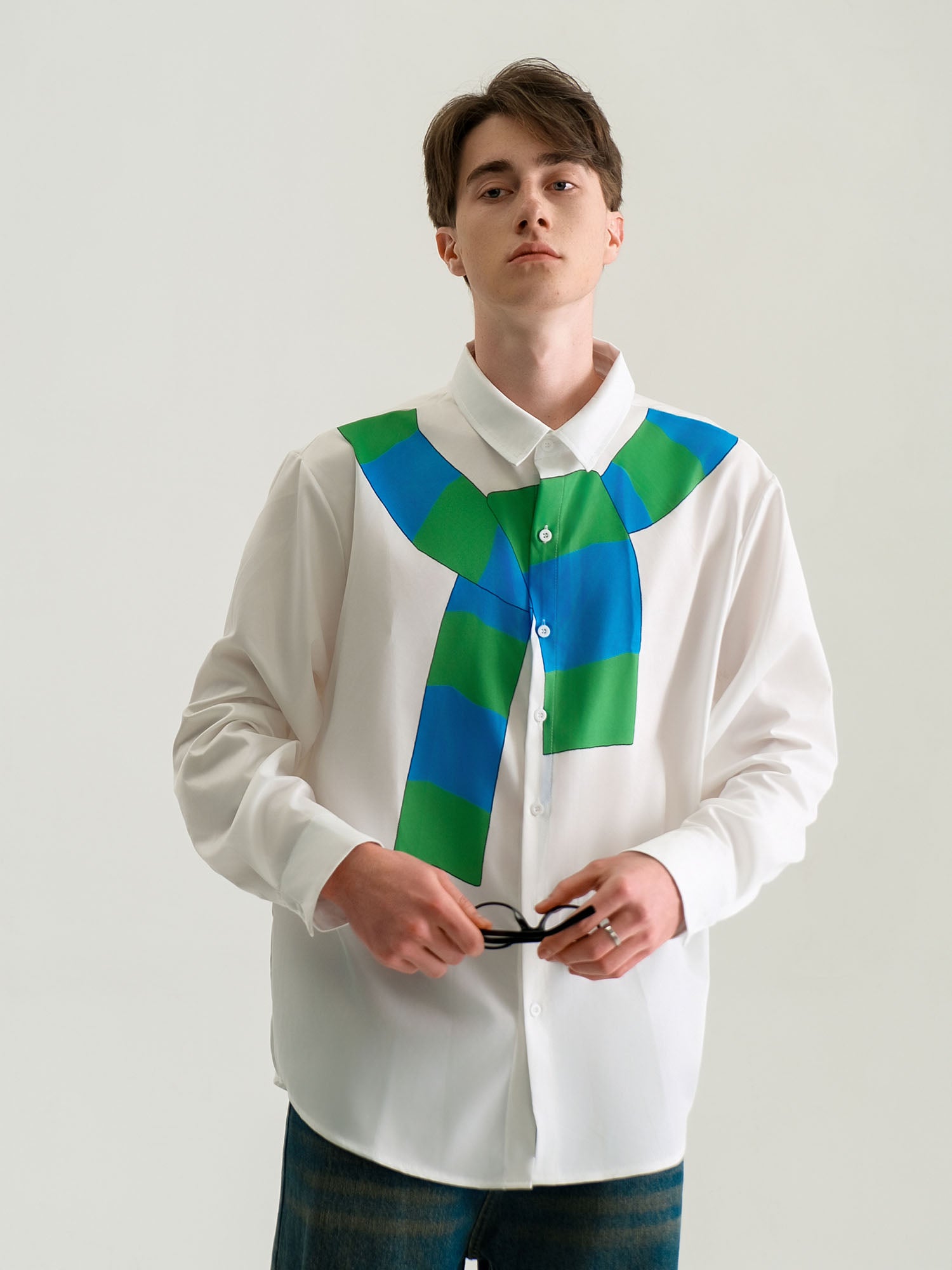 WIID Knotted Scarf Graphic Shirt, premium urban and streetwear designers apparel on PROJECTISR.com, WIID