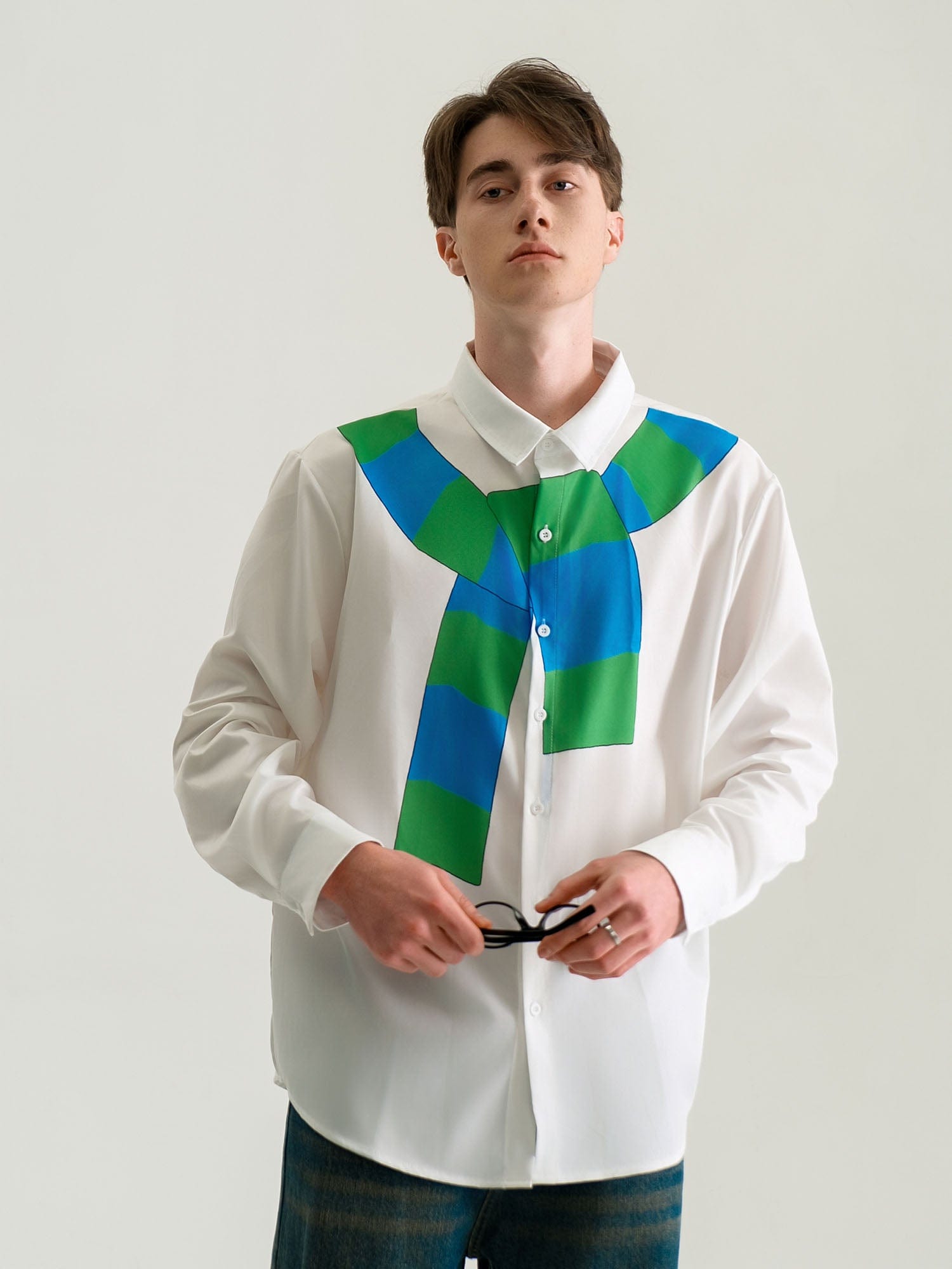 WIID Knotted Scarf Graphic Shirt, premium urban and streetwear designers apparel on PROJECTISR.com, WIID