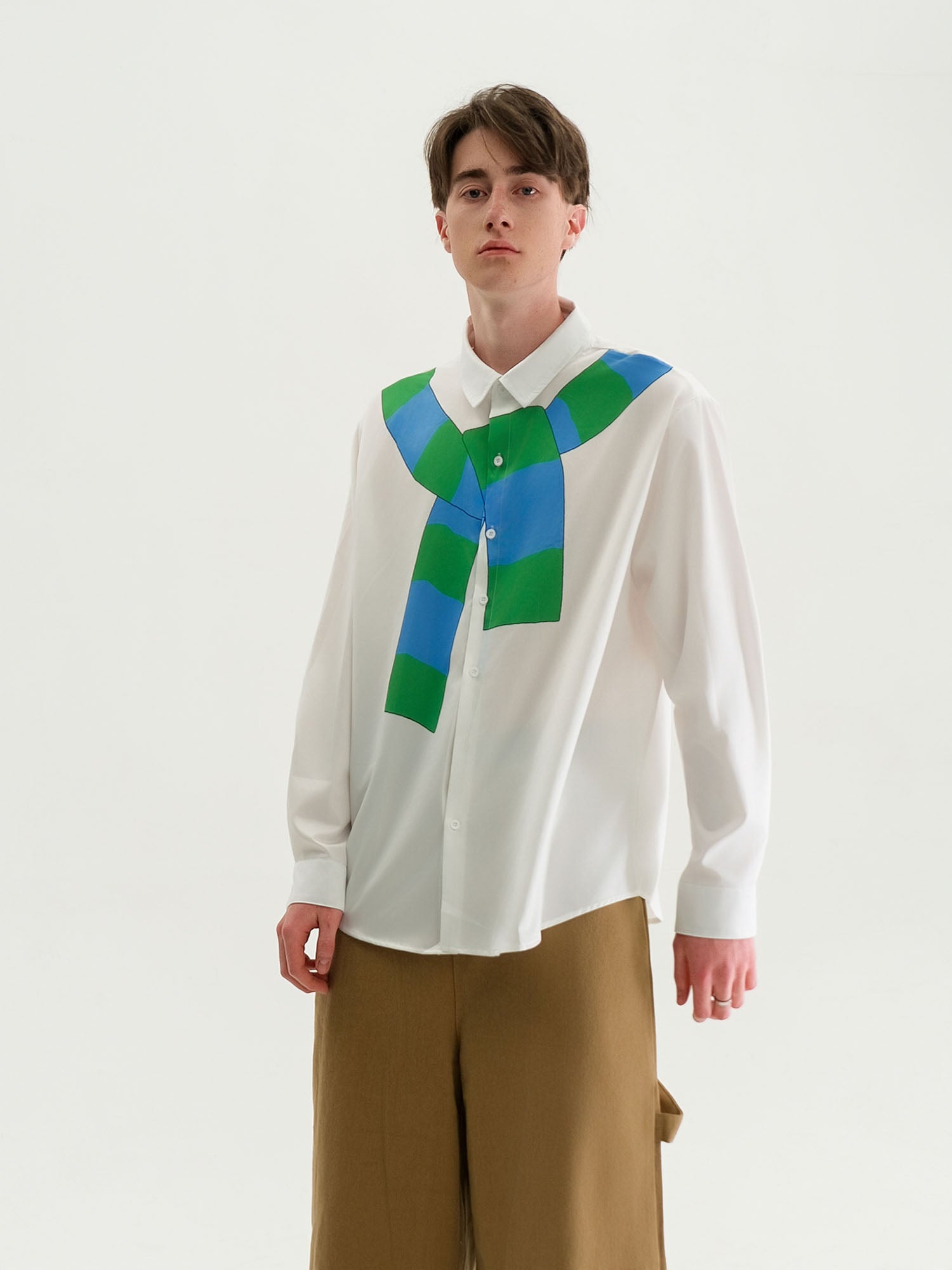 WIID Knotted Scarf Graphic Shirt, premium urban and streetwear designers apparel on PROJECTISR.com, WIID
