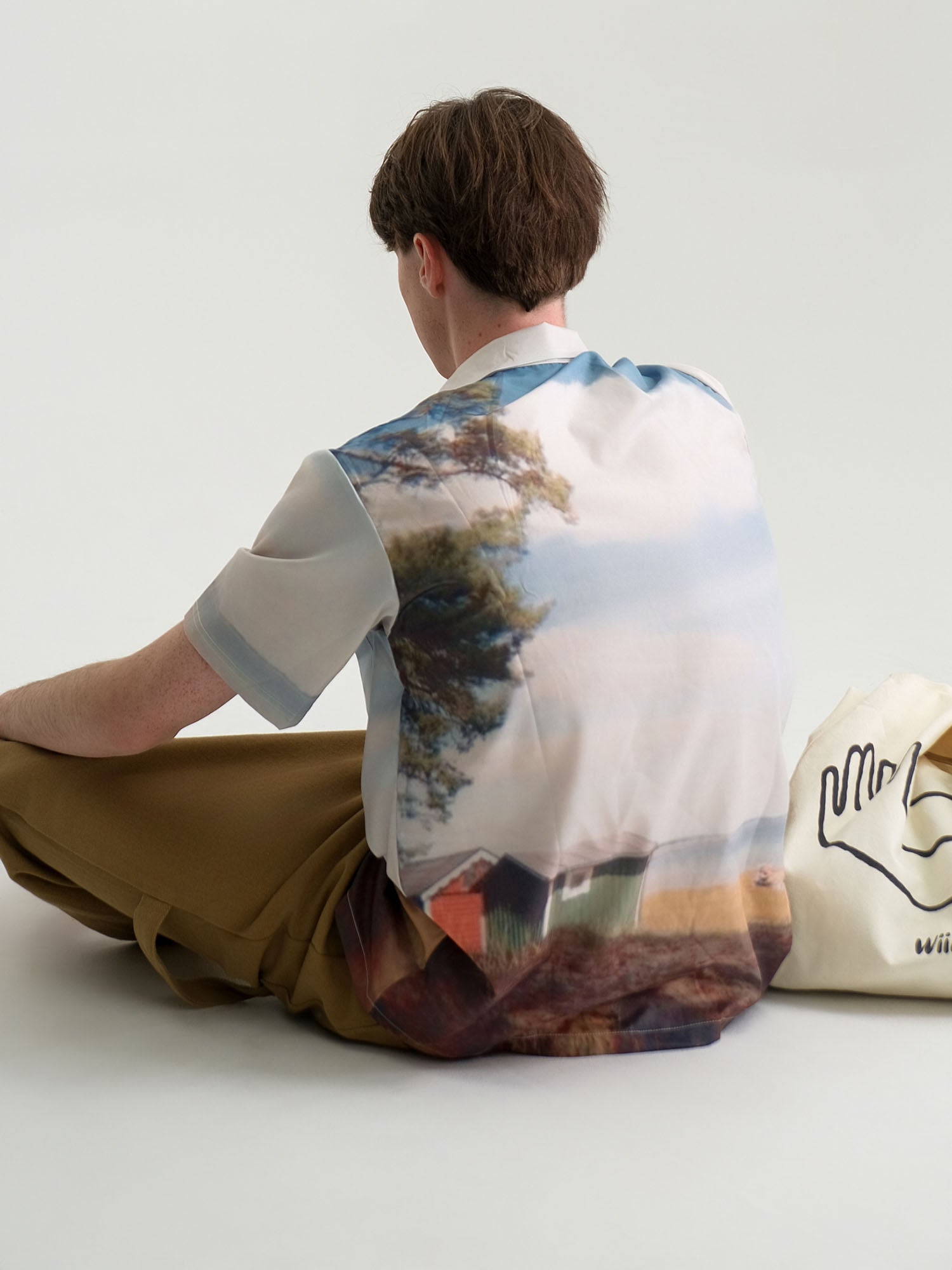 WIID Landscape Full-Print Cuban Half Shirt, premium urban and streetwear designers apparel on PROJECTISR.com, WIID