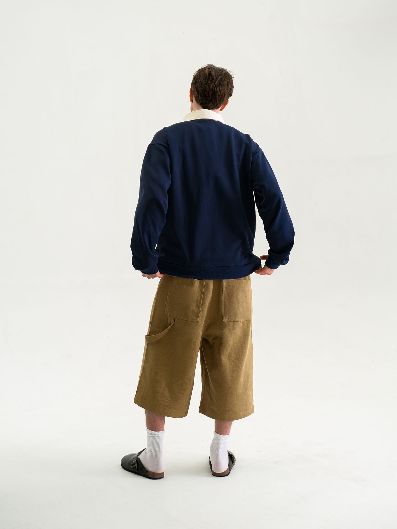 WIID Preppy Contrast-Collar Polo Sweatshirt, premium urban and streetwear designers apparel on PROJECTISR.com, WIID