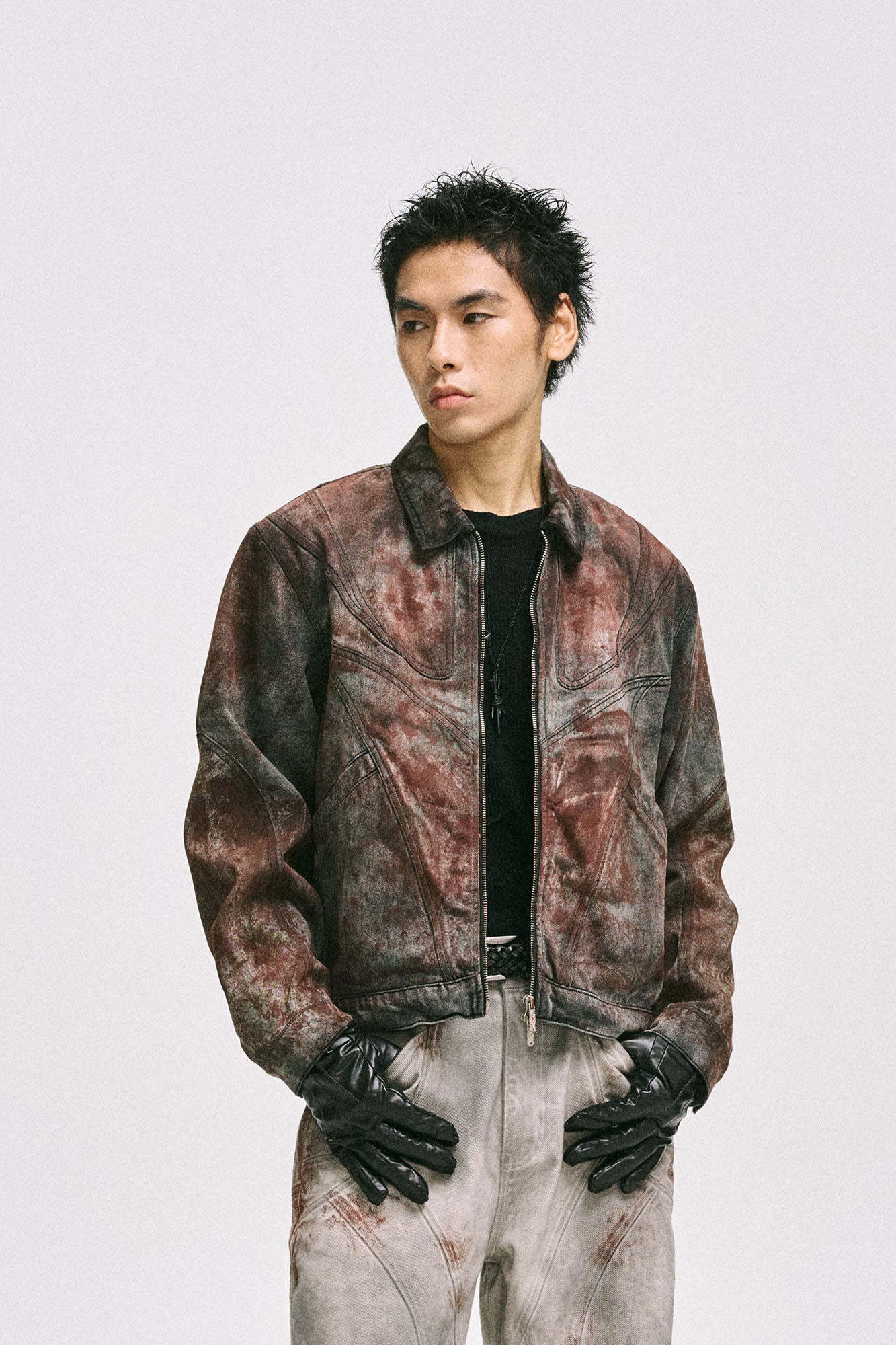 CATSSTAC Rust-Dye Denim Jacket, premium urban and streetwear designers apparel on PROJECTISR.com, CATSSTAC