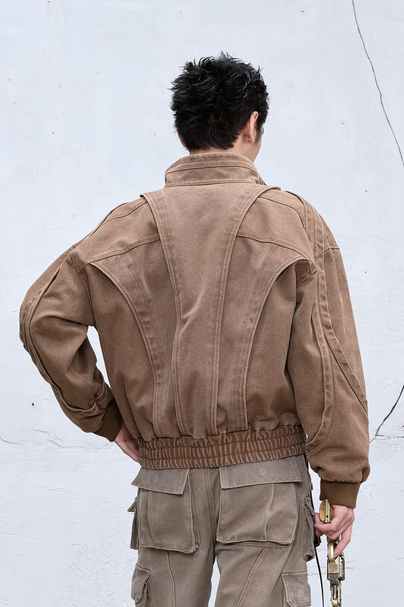 CATSSTAC Deconstructed Faded Wash Dual-Zipper Jacket, premium urban and streetwear designers apparel on PROJECTISR.com, CATSSTAC