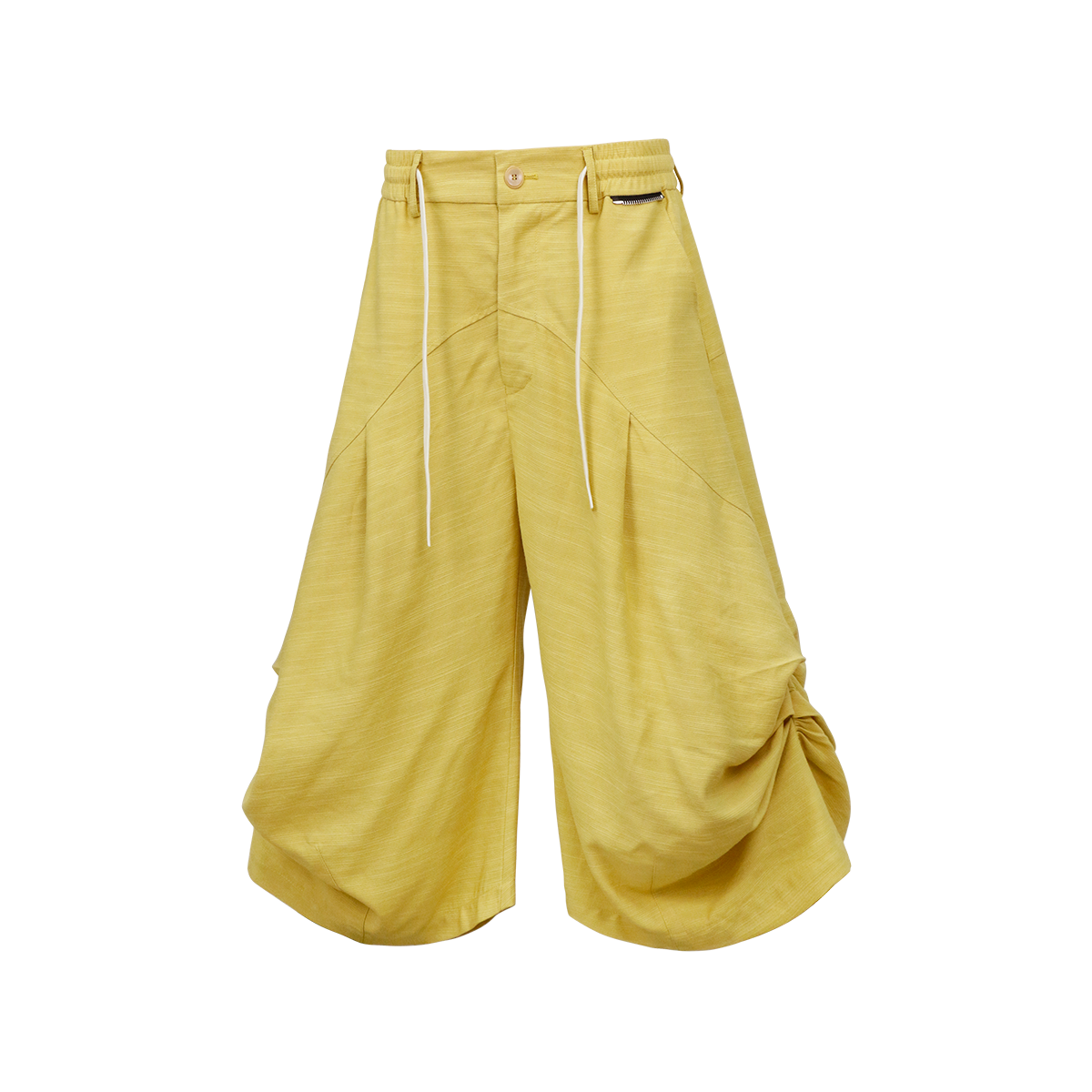 RELABEL Ruched Tencel-Acetate Oversized Shorts, premium urban and streetwear designers apparel on PROJECTISR.com, RELABEL