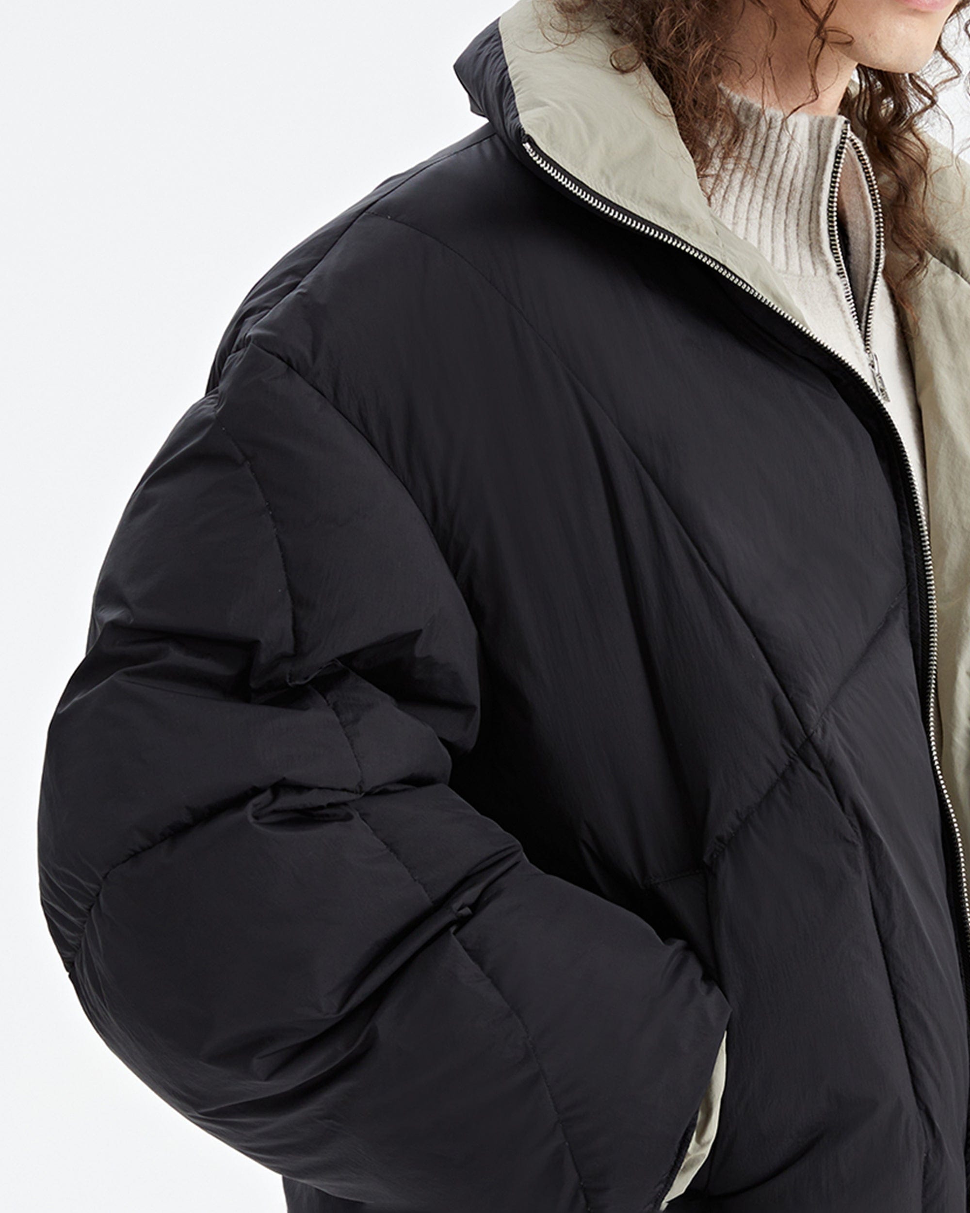 ORGANIC EMOTION Reversible Oversized Waterproof Down Jacket, premium urban and streetwear designers apparel on PROJECTISR.com, ORGANIC EMOTION