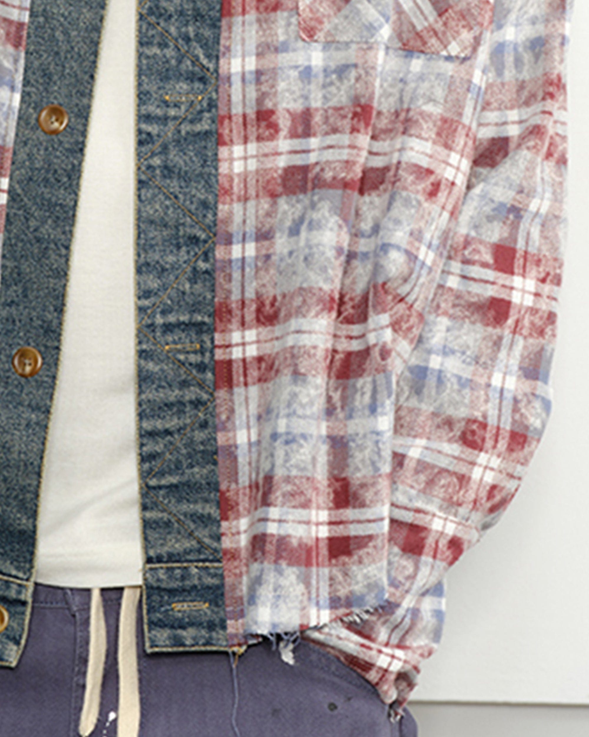 KREATE Denim Spliced Macarons Jacket