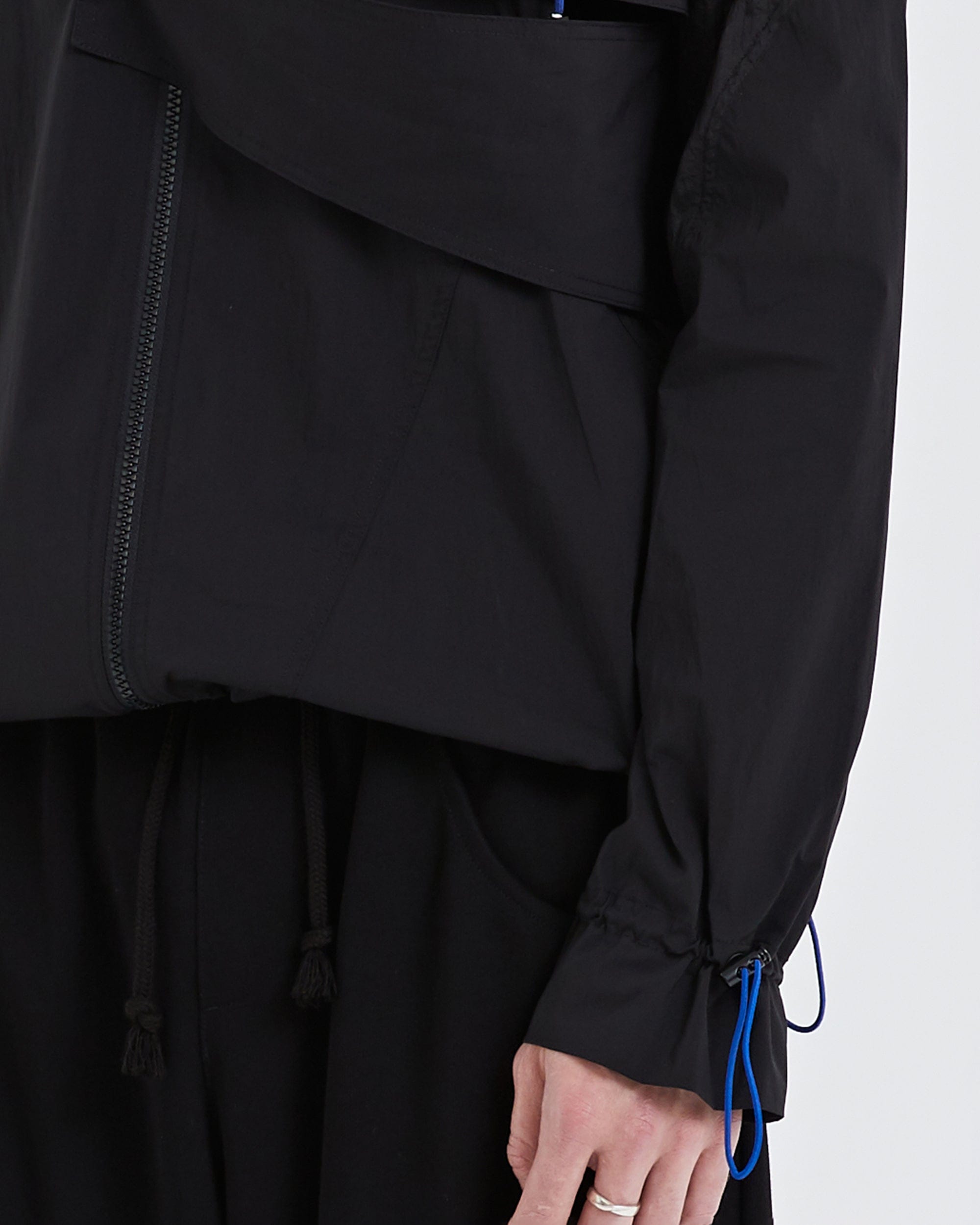 ORGANIC EMOTION Modern Drawstring Asymmetrical Jacket