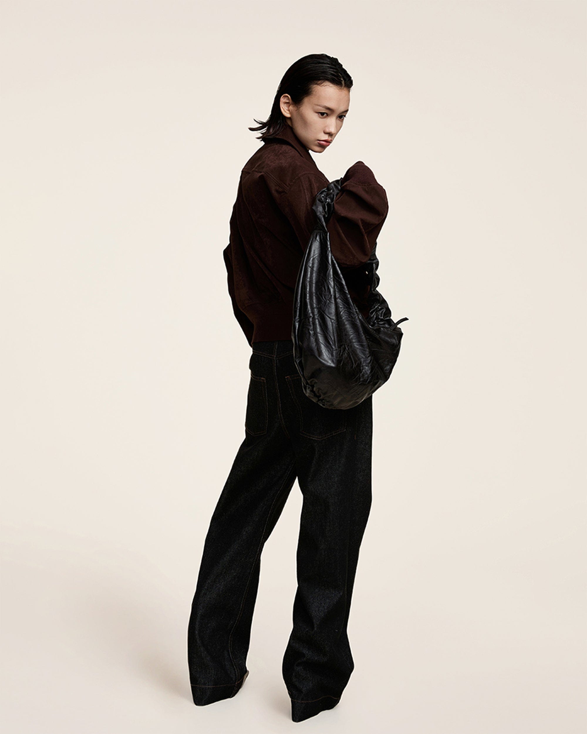 OPICLOTH Wrinkle Crescent Bag, premium urban and streetwear designers apparel on PROJECTISR.com, OPICLOTH