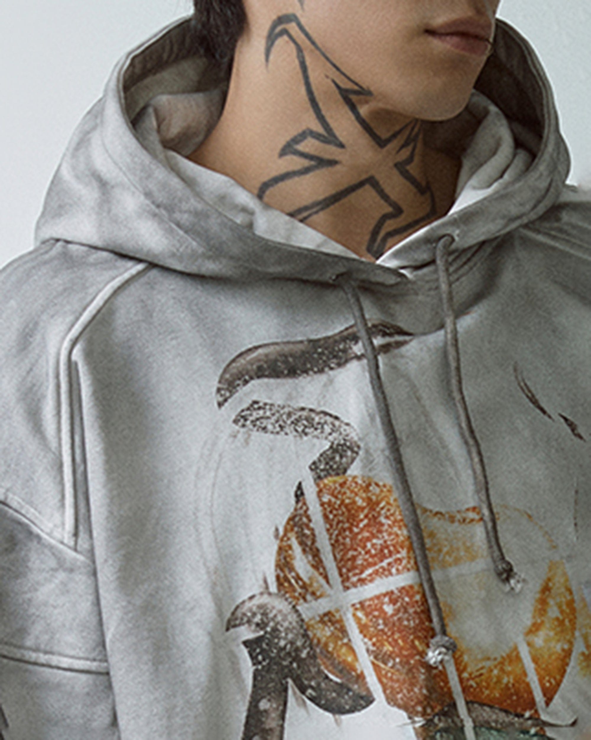 F2CE Retro Deconstructed Snake Hoodie, premium urban and streetwear designers apparel on PROJECTISR.com, F2CE