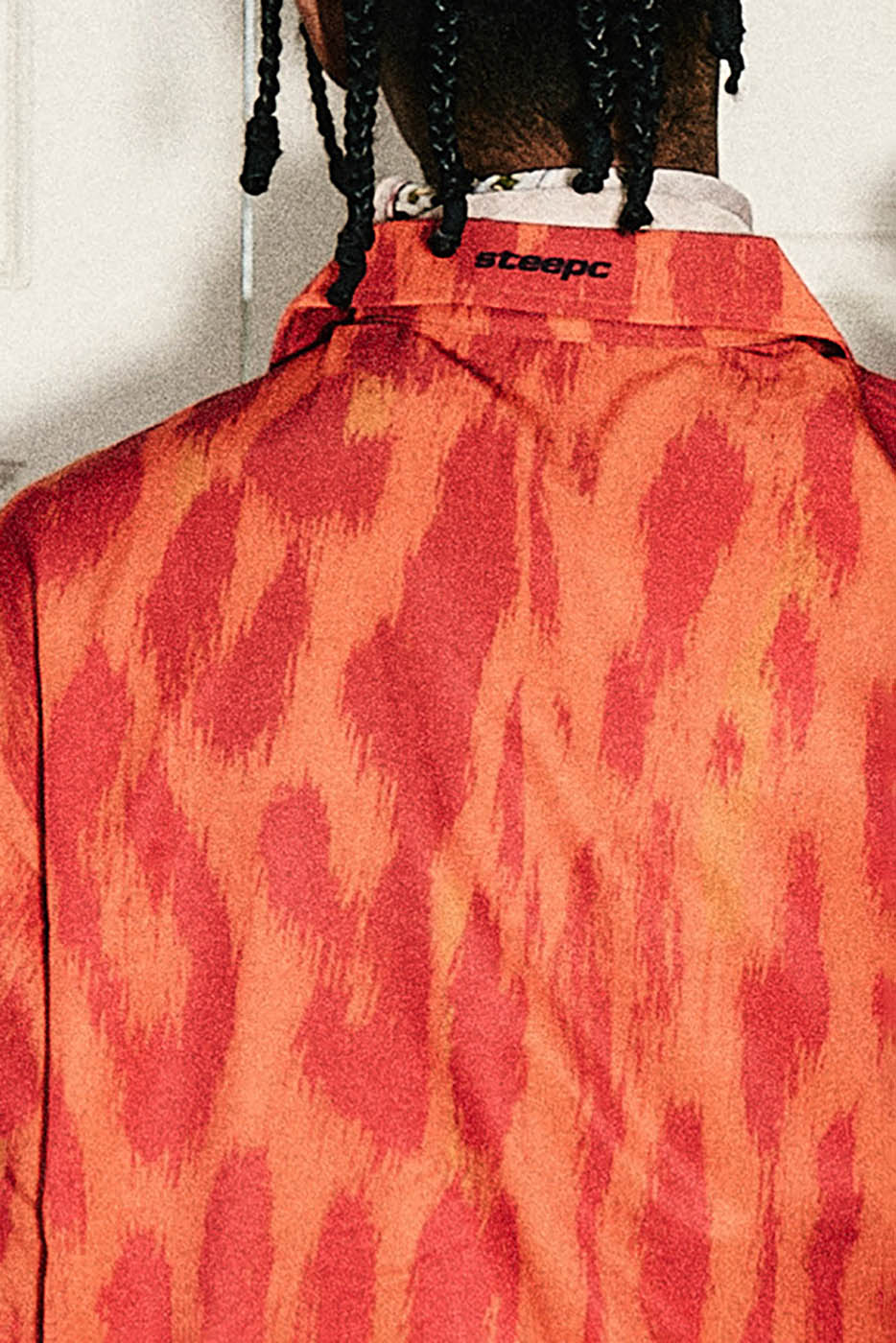 STEEPC Flaming Leopard Full-Print Half Shirt, premium urban and streetwear designers apparel on PROJECTISR.com, STEEPC