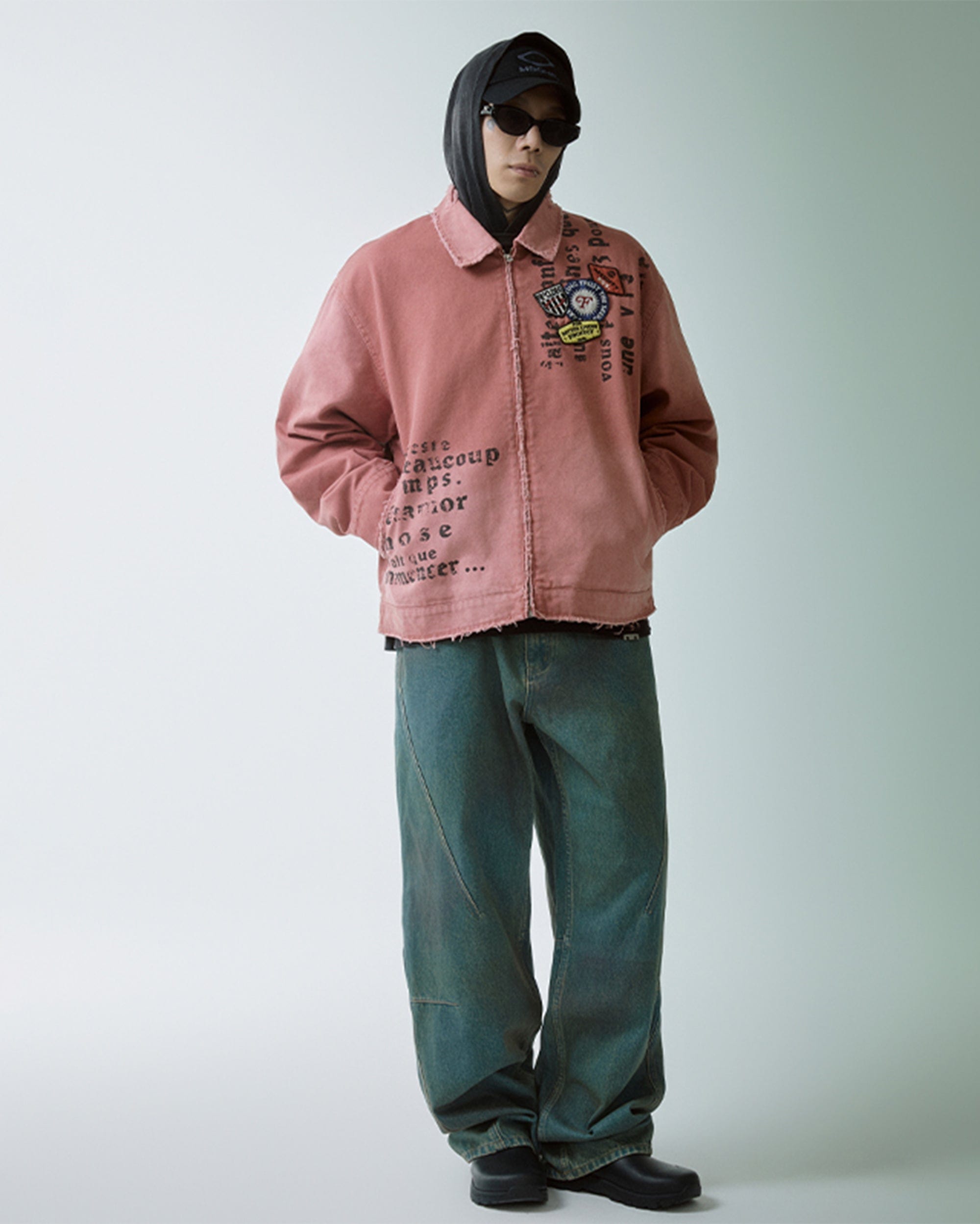 F2CE Distressed Badge Patchwork Jacket, premium urban and streetwear designers apparel on PROJECTISR.com, F2CE