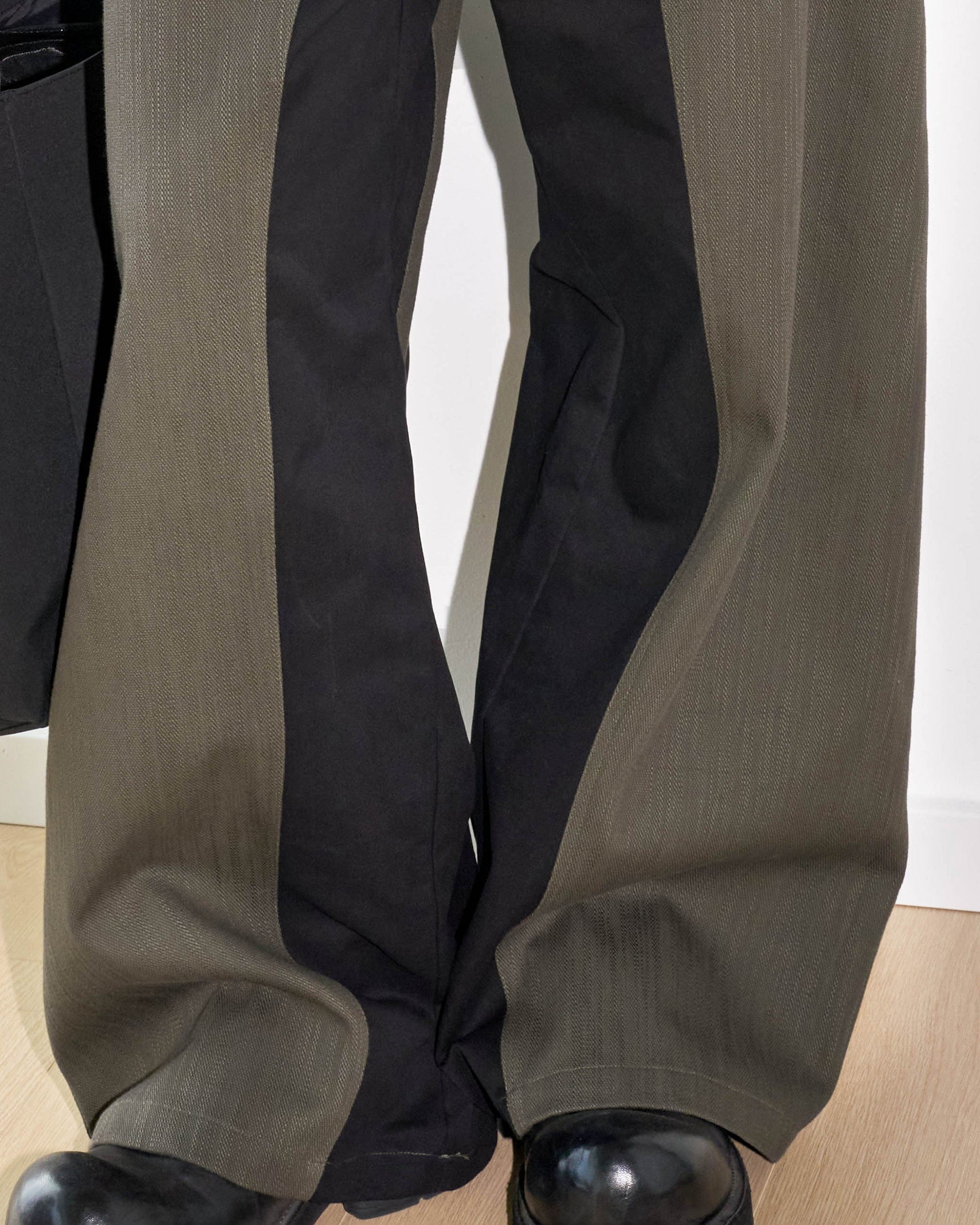 49PERCENT Paneled Color Blocked Zipper Pants, premium urban and streetwear designers apparel on PROJECTISR.com, 49PERCENT