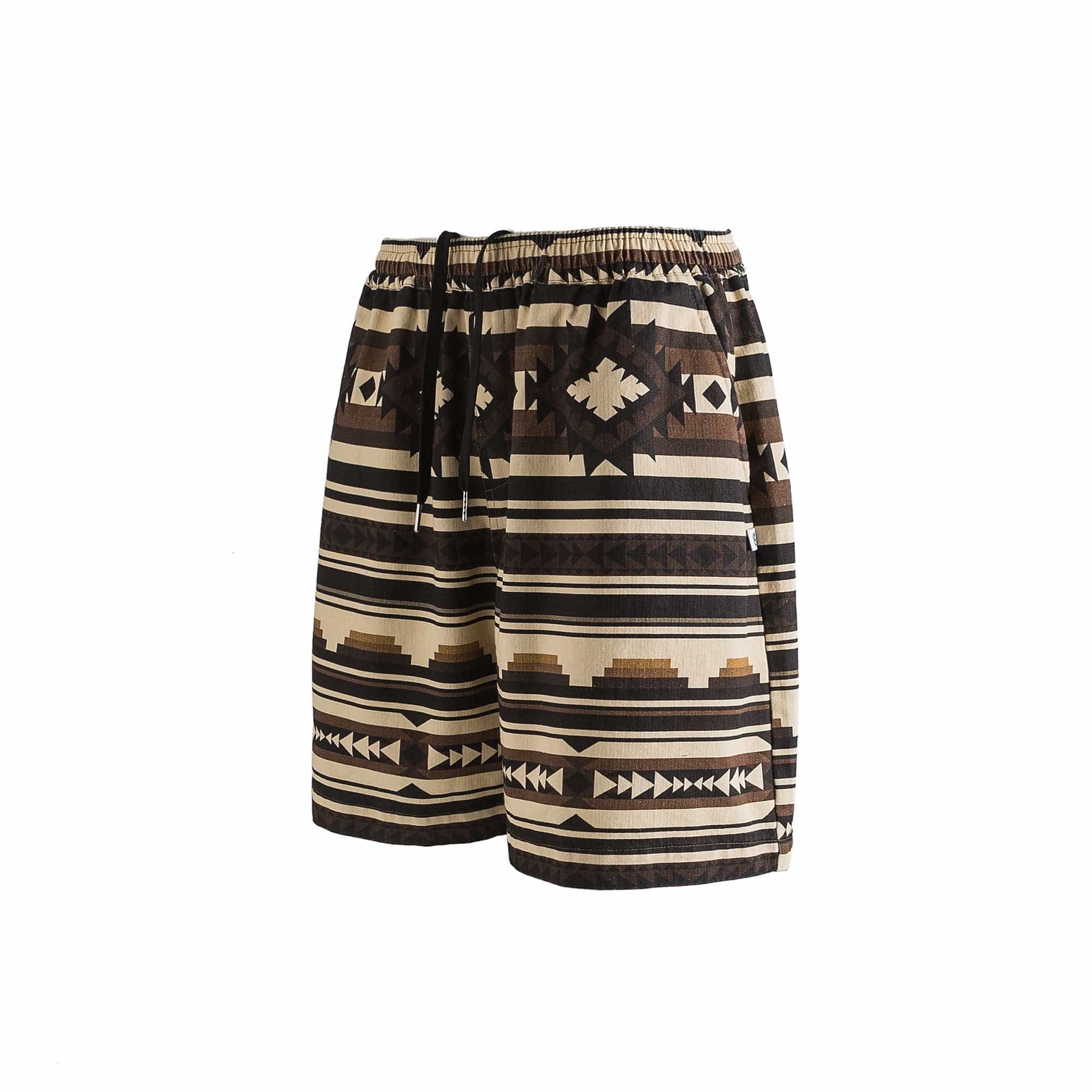 ME DA IGUAL Aztec Graphic Elastic Shorts, premium urban and streetwear designers apparel on PROJECTISR.com, ME DA IGUAL