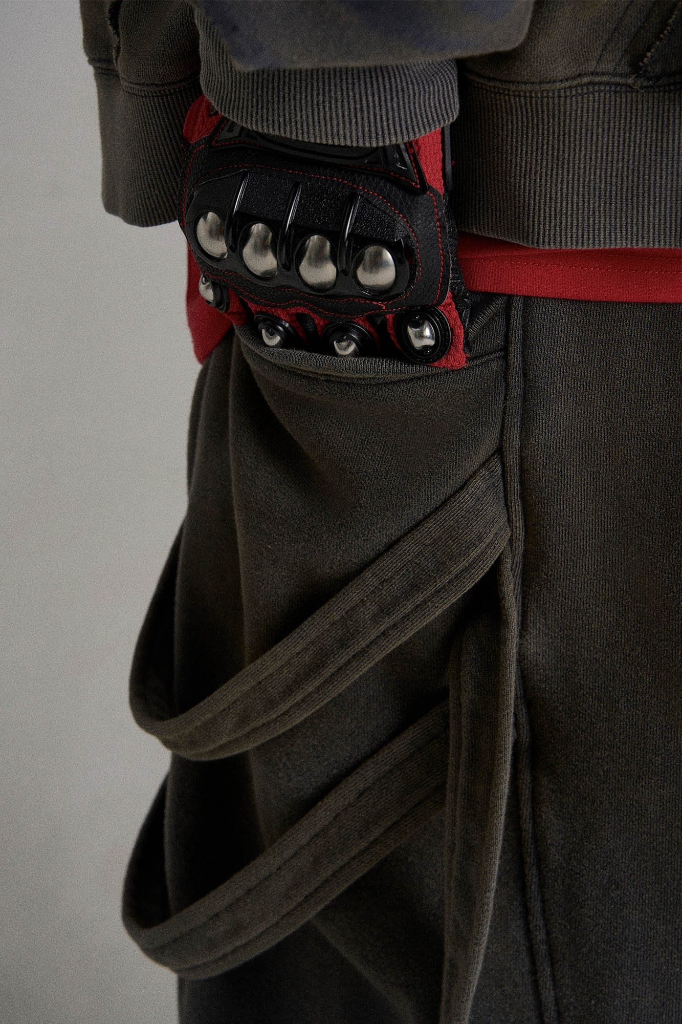 FLYERRER Spliced Multi-Strap Wide-Leg Sweatpants, premium urban and streetwear designers apparel on PROJECTISR.com, FLYERRER
